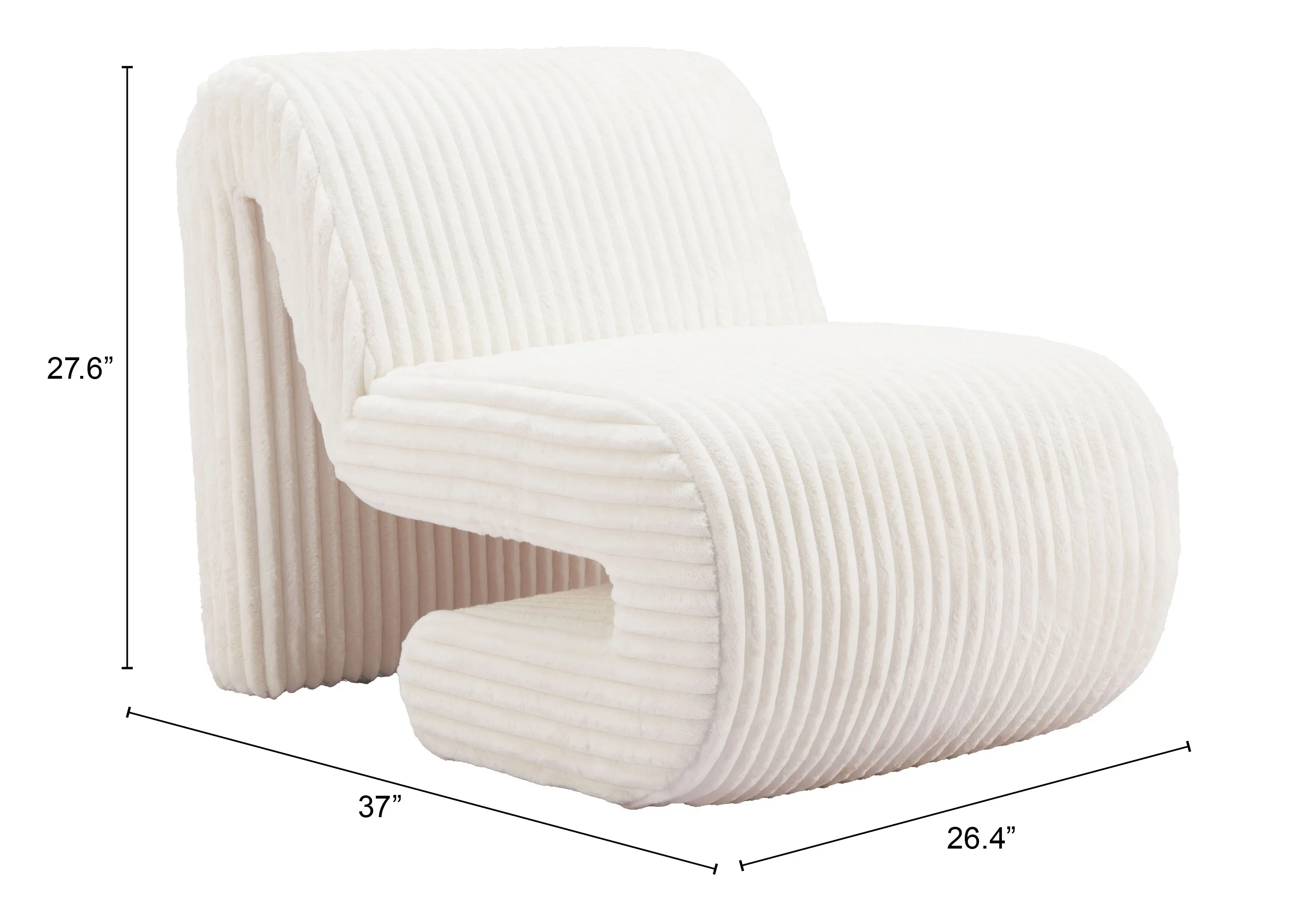 Opam White Accent Chair-6