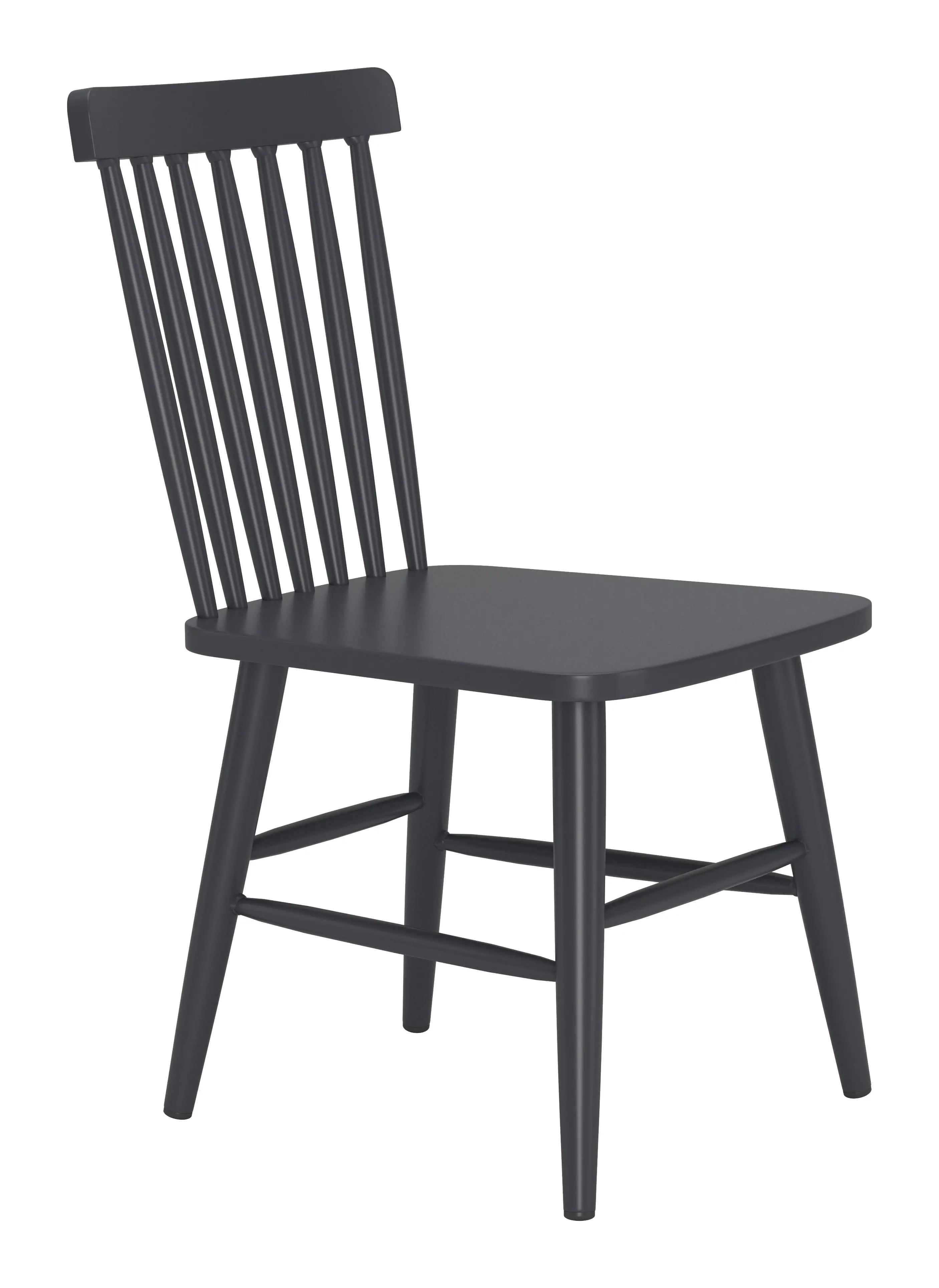 Zeilen Black Metal Patio Dining Chair, Set of 2-1