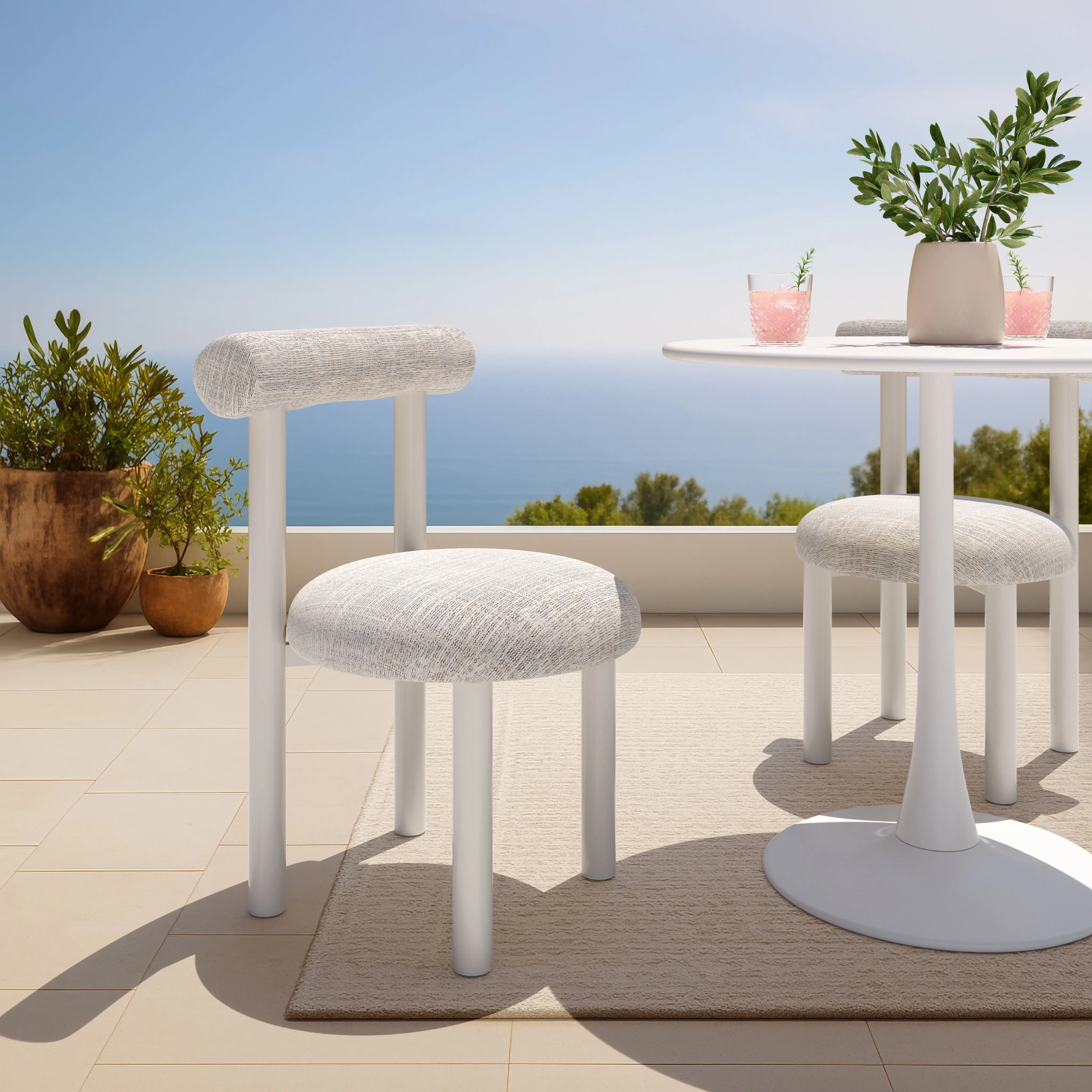 Ceres Beige Outdoor Dining Chair-2