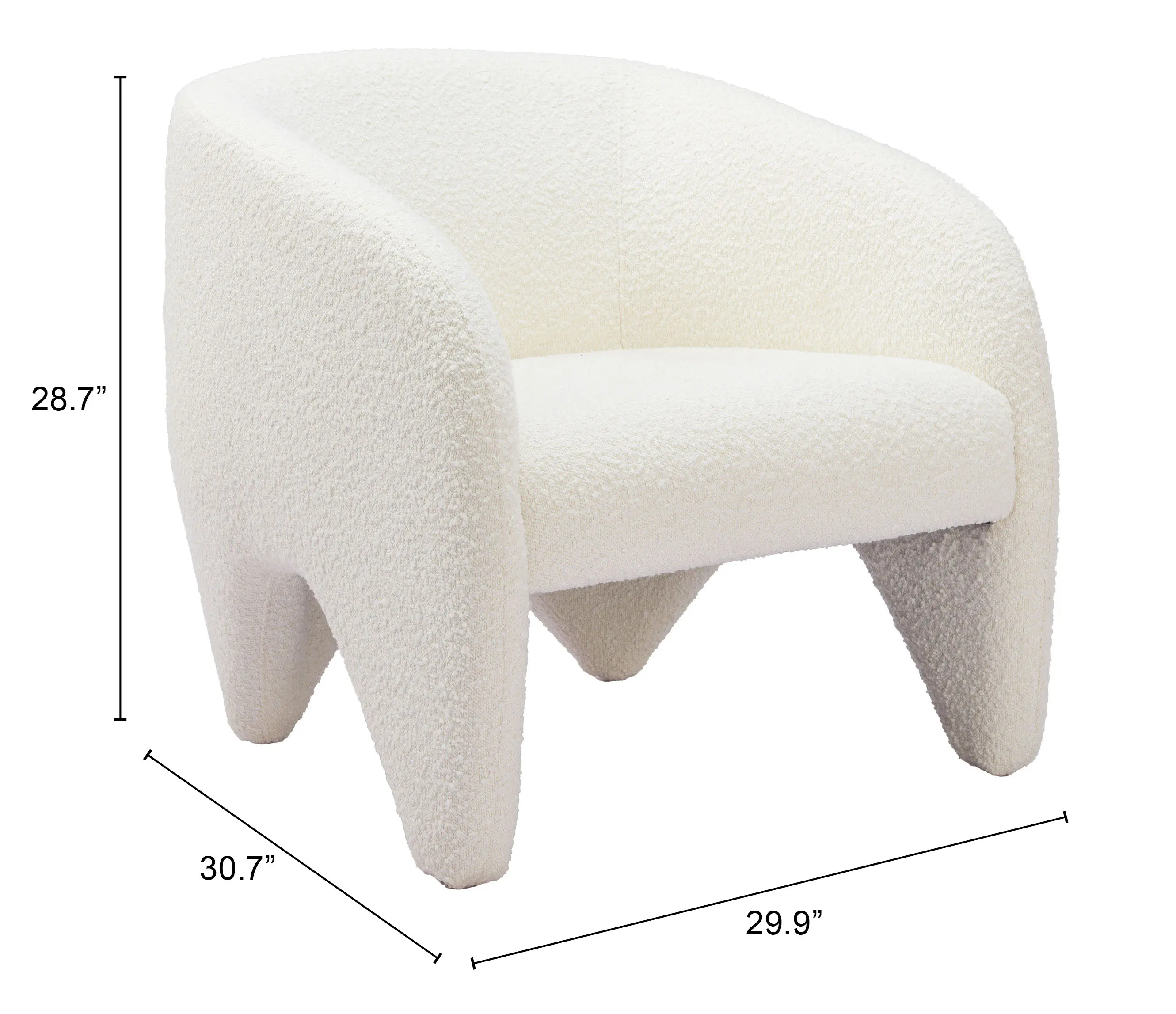 Lopta White Accent Chair-6