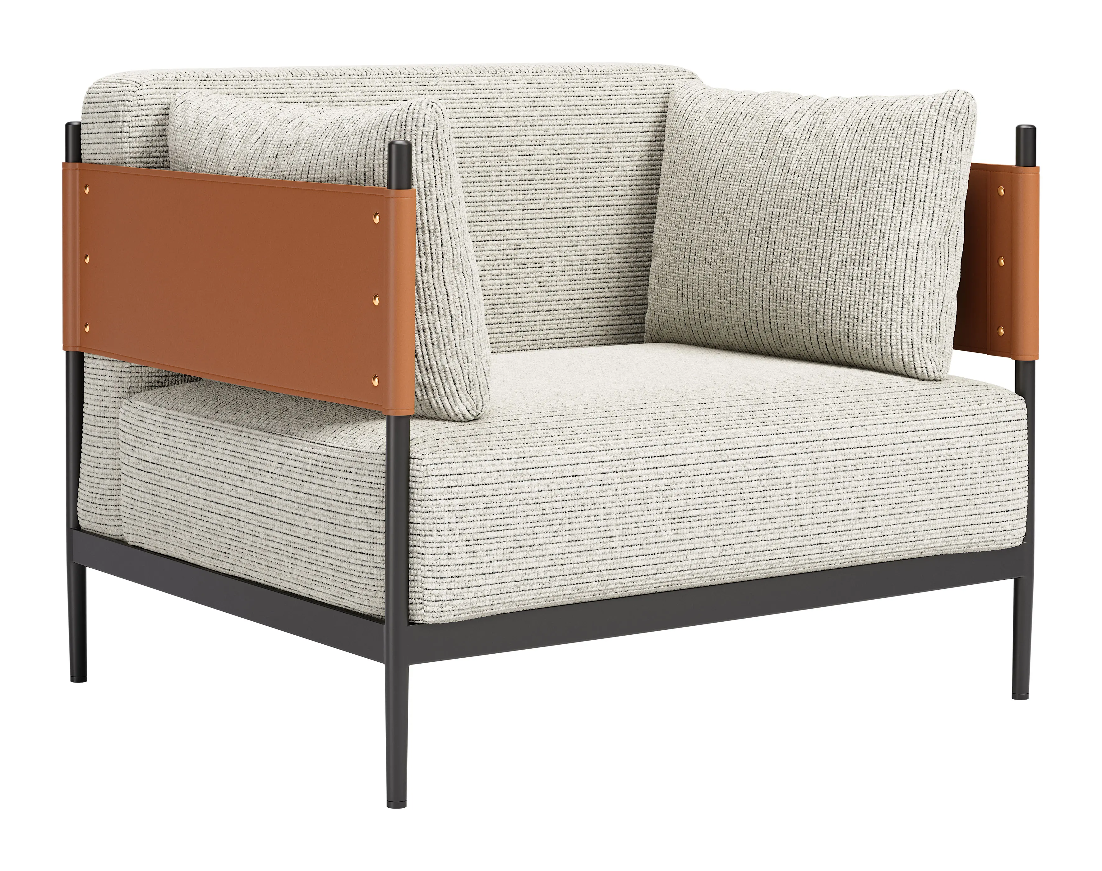 Stirbe Gray Industrial Armchair-3