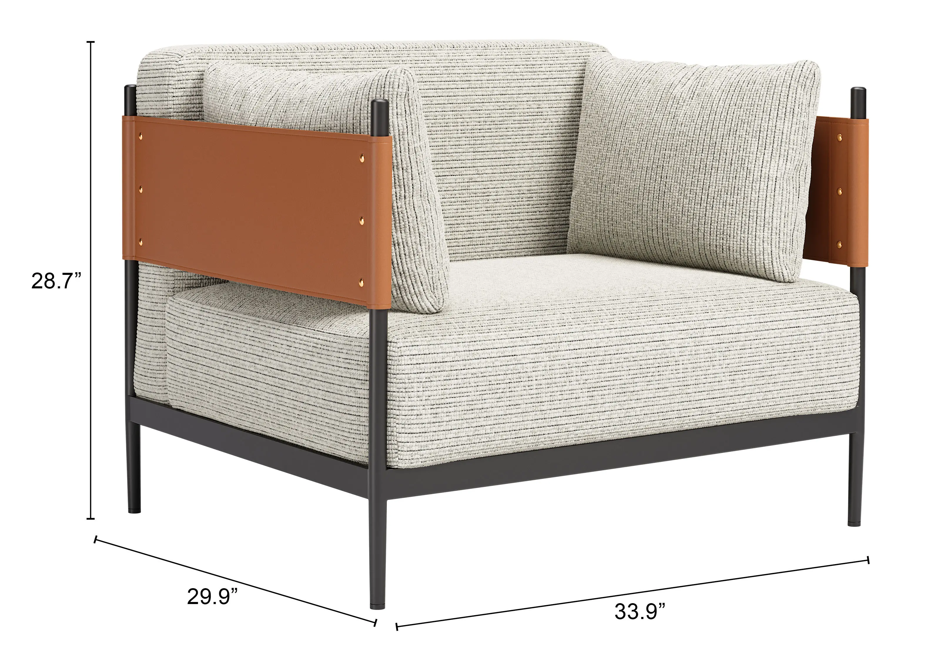Stirbe Gray Industrial Armchair-6