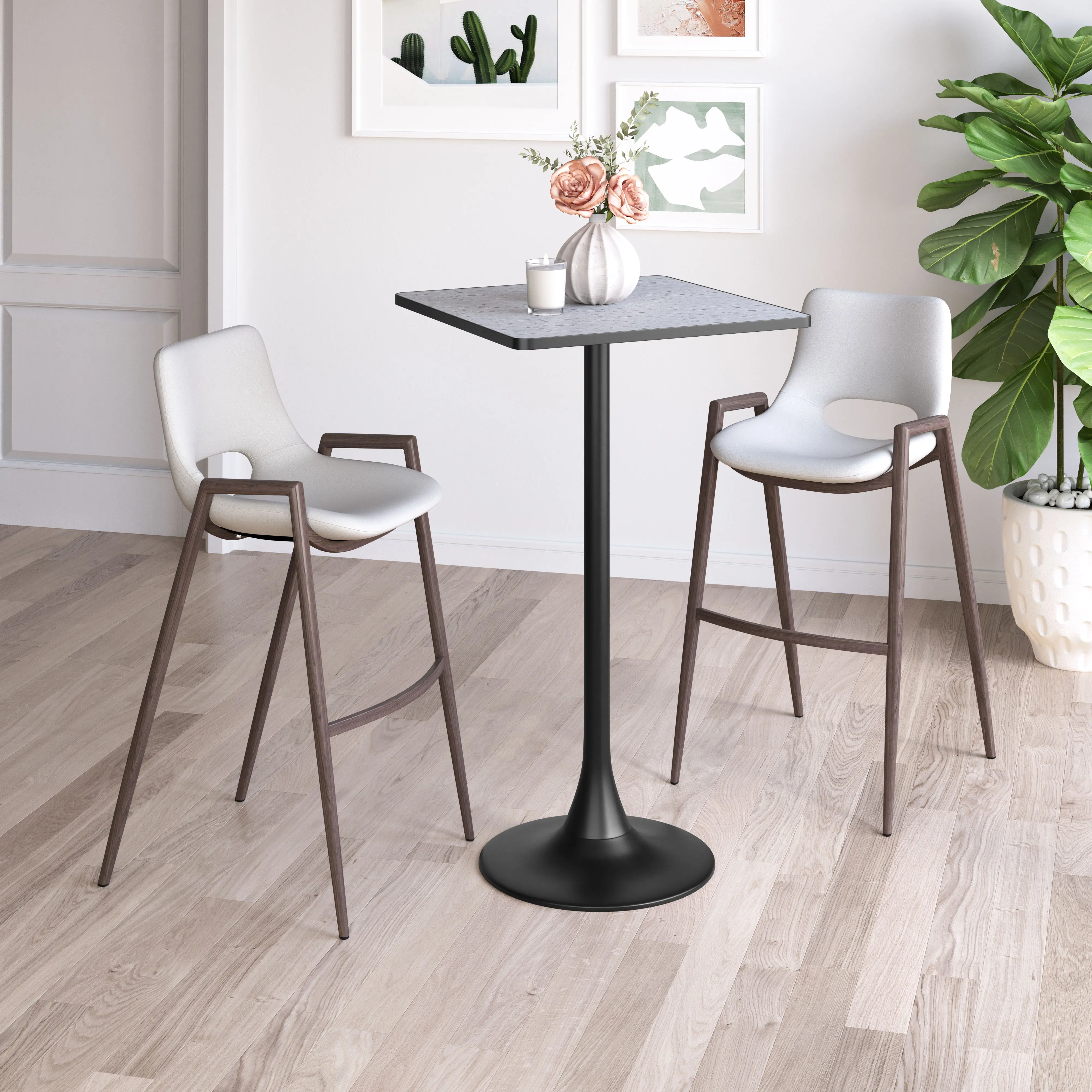 Spot Gray and Black Bar Table-2