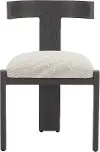 Tiana Black and Beige Dining Chair