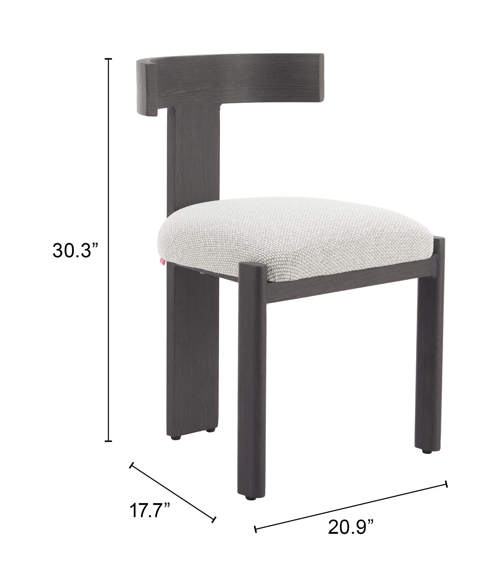 Tiana Black and Beige Outdoor Dining Chair-6