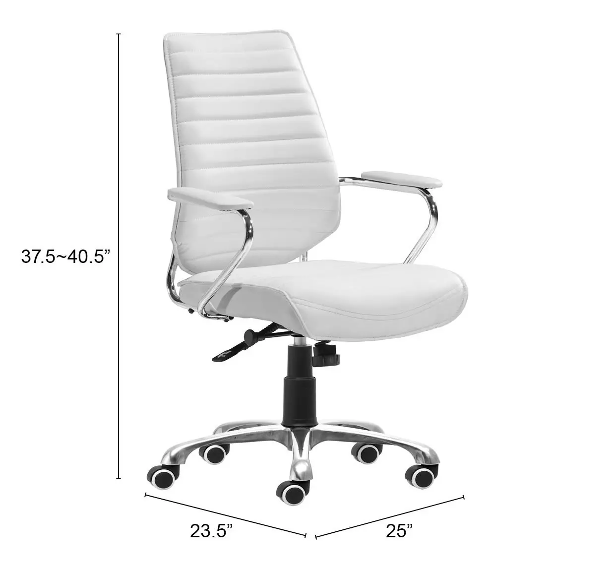 Enterprise White Low Back Office Chair-6