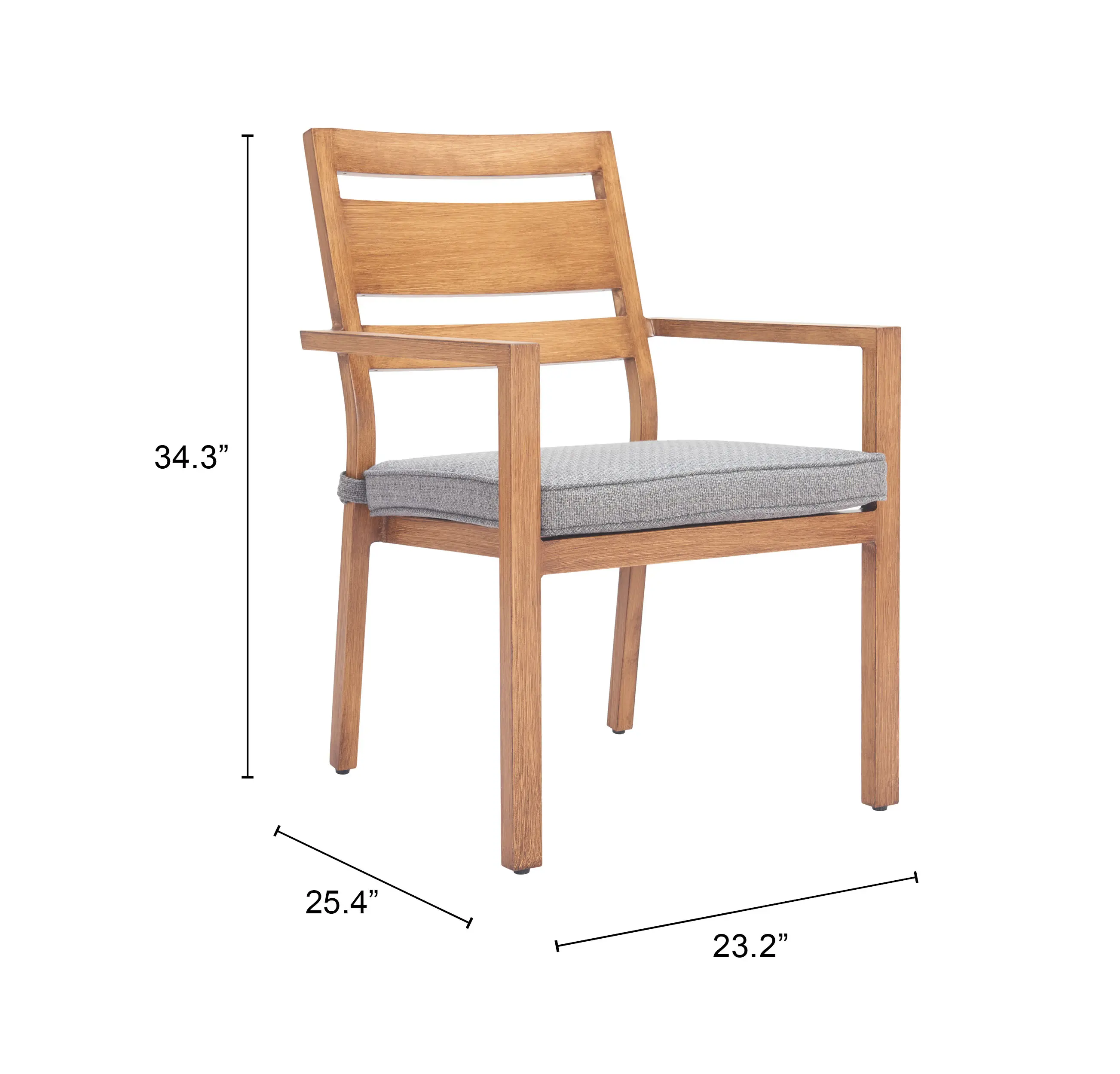 Rader Gray and Natural Finish Dining Chair, Set of 2-6