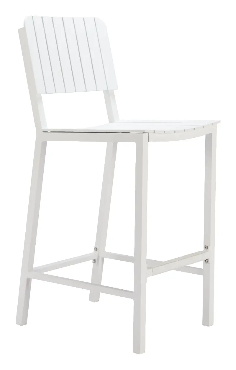 Kayu White Patio Barstool