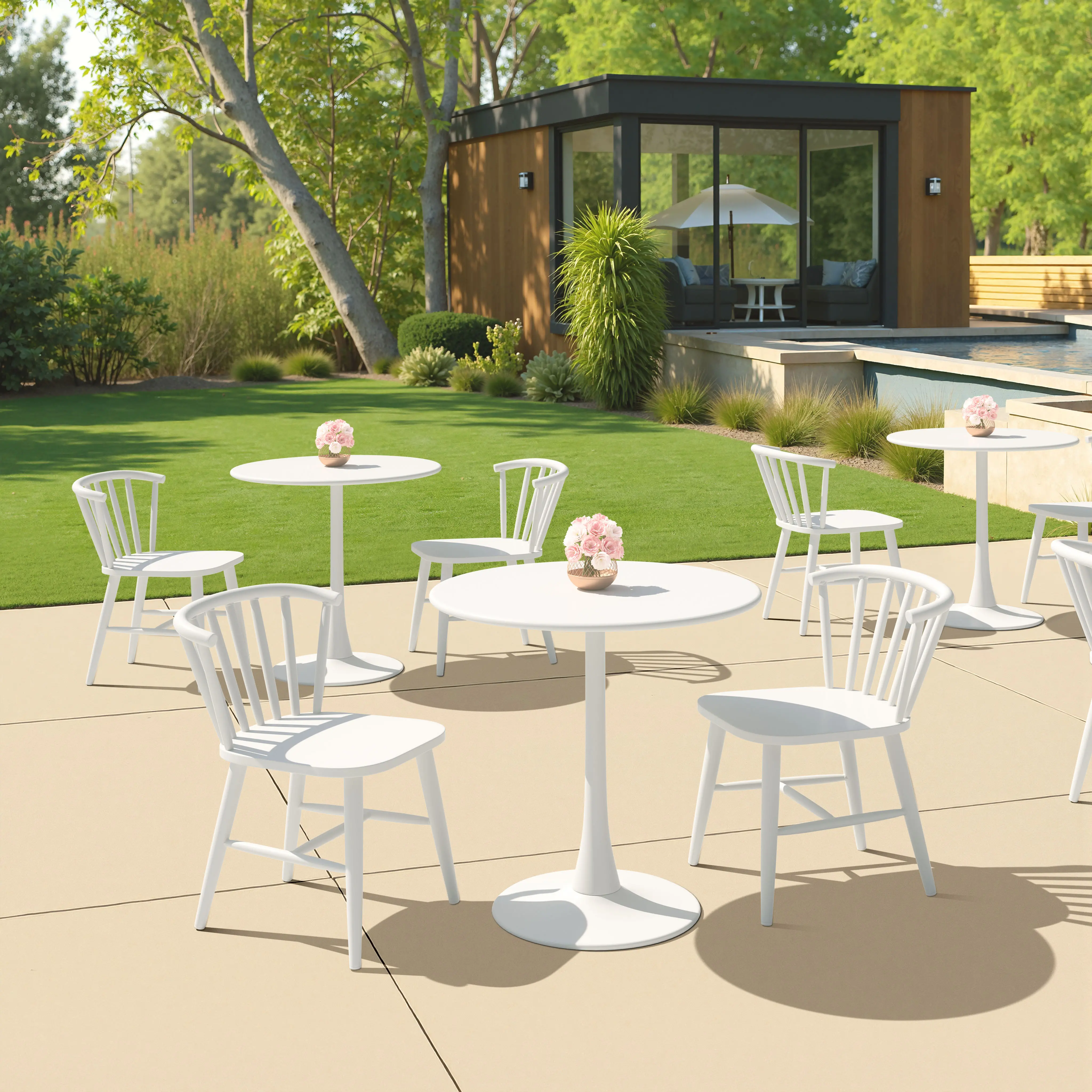 Shio White Patio Dining Chair-2