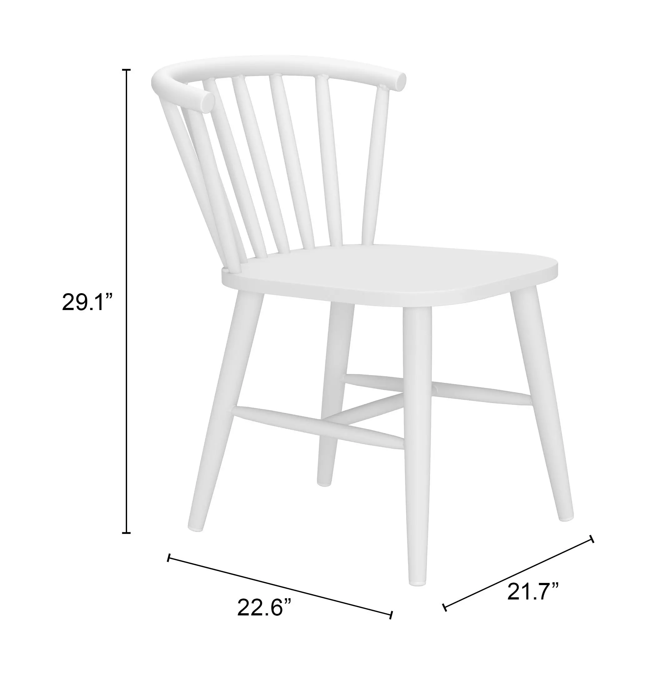 Shio White Patio Dining Chair-6
