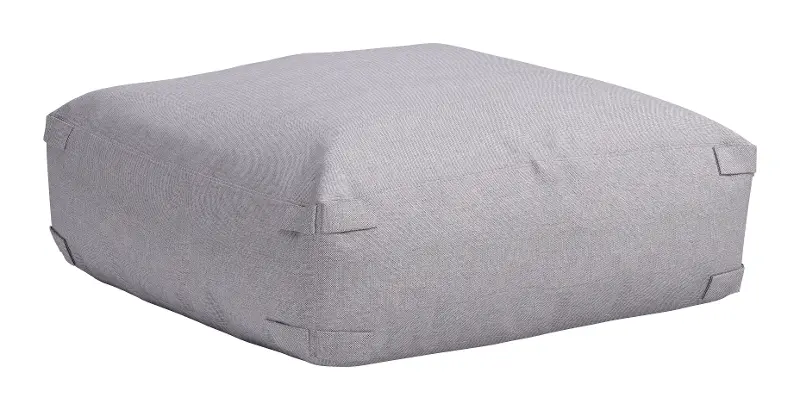 Luanda Gray Upholstered Patio Ottoman