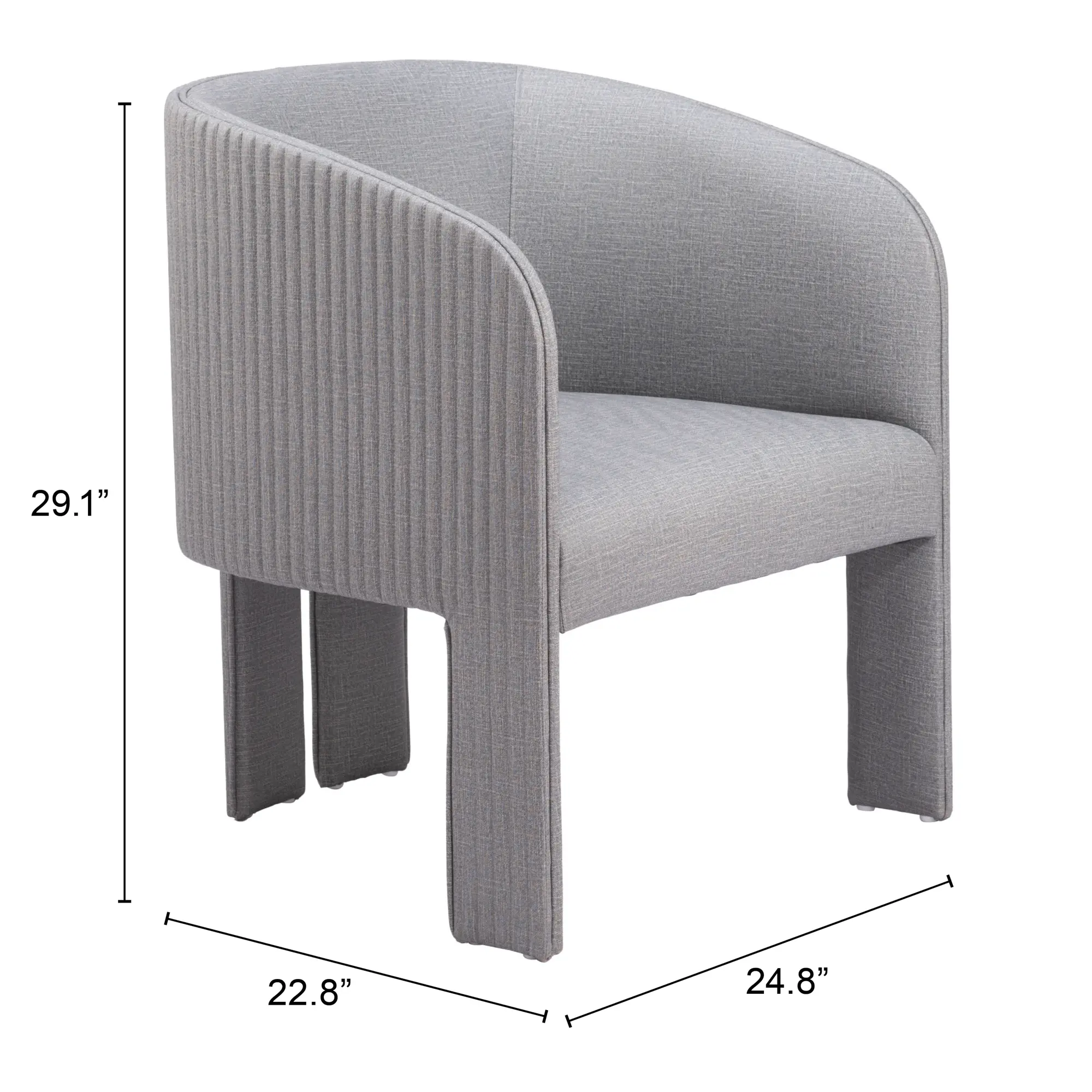 Hull Gray Accent Chair-3