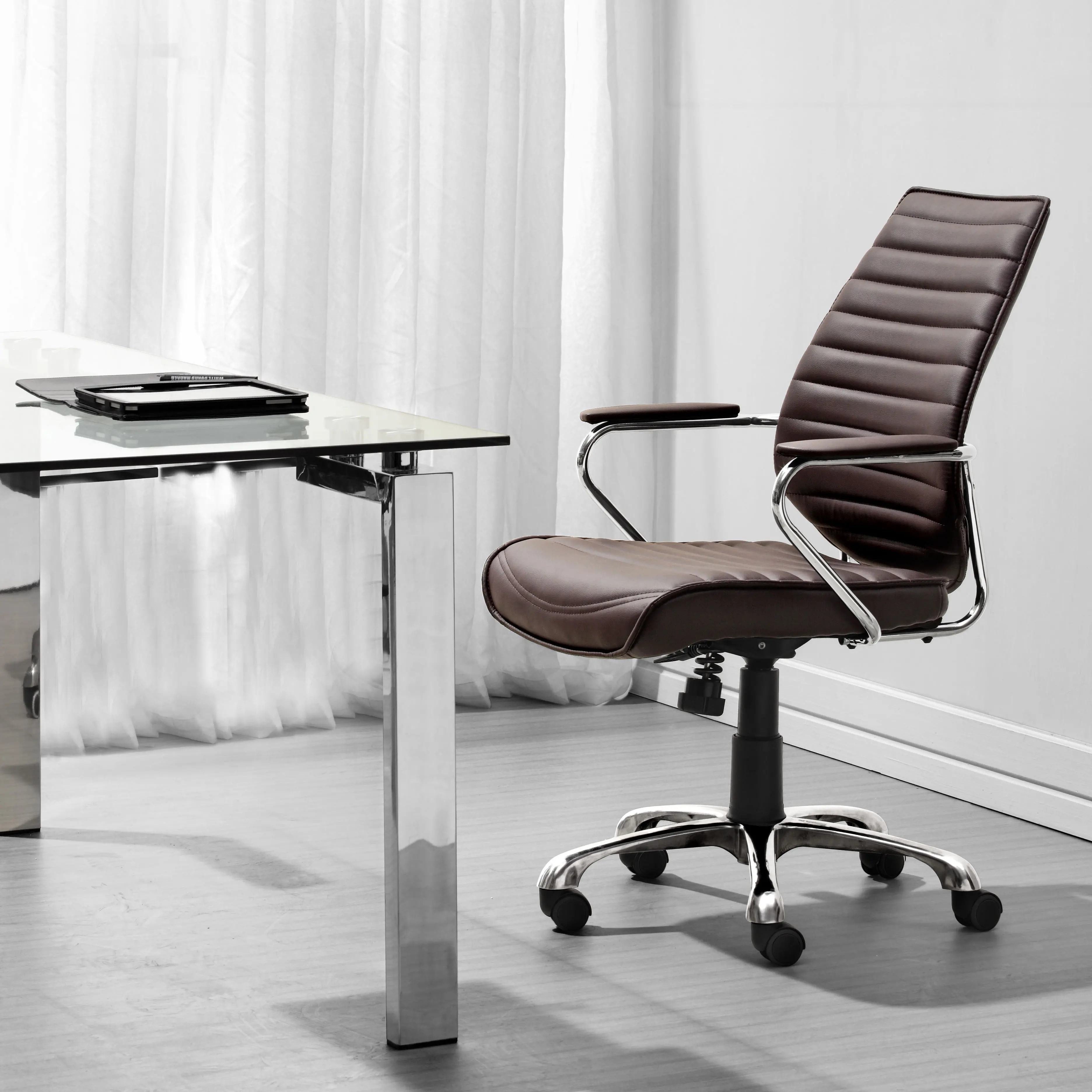 Enterprise Brown Low Back Office Chair-2