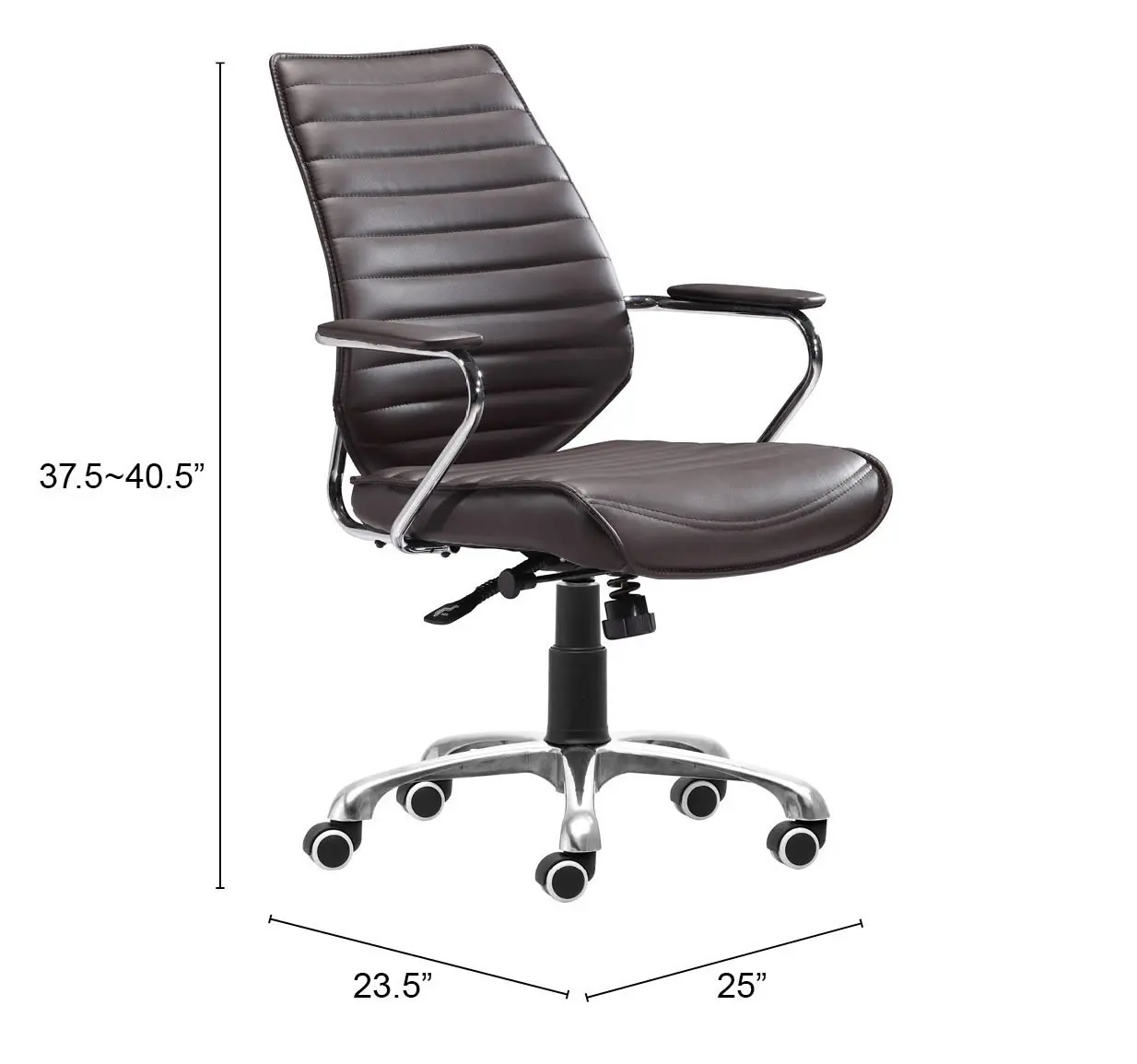 Enterprise Brown Low Back Office Chair-3