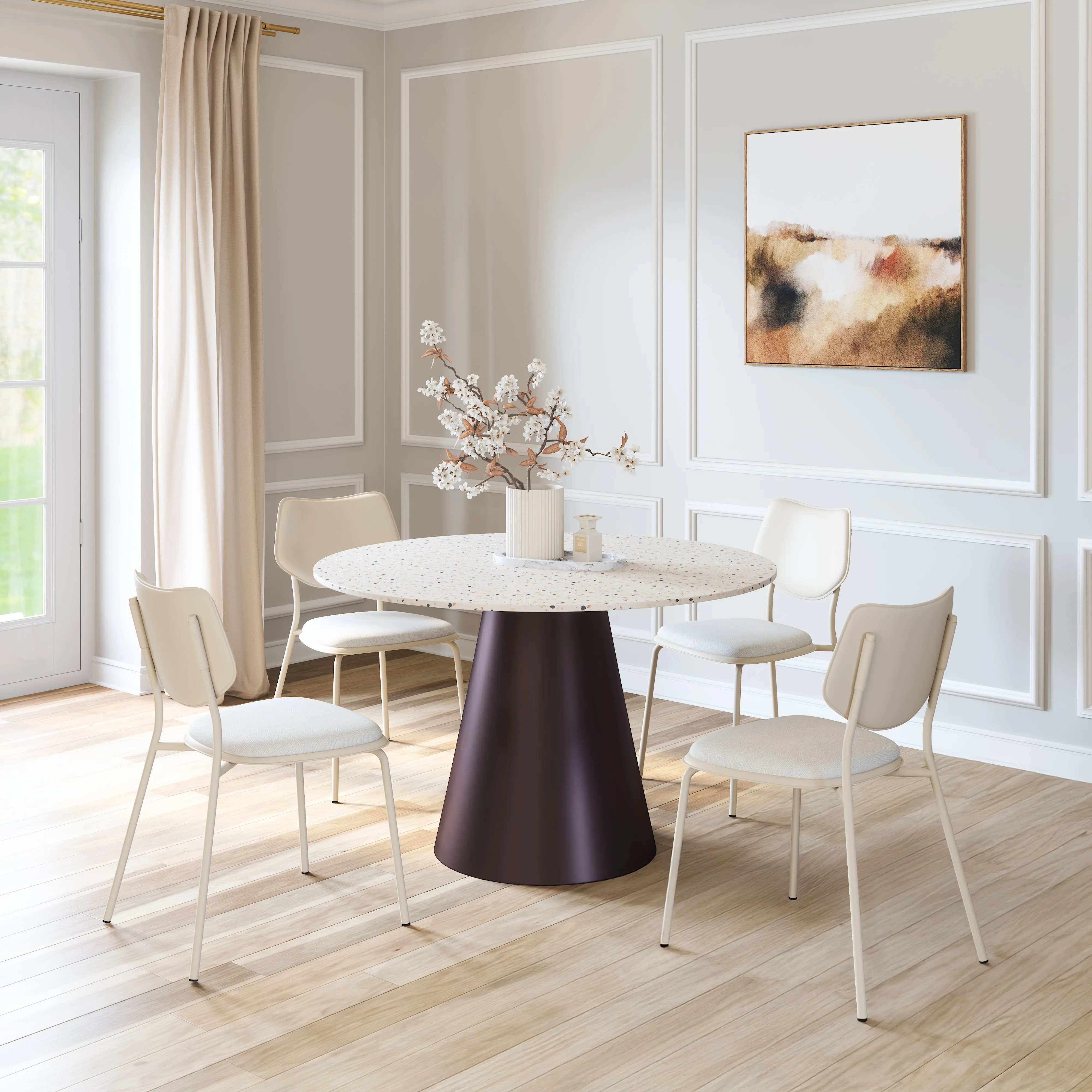 Zeal Light Gray Dining Chairs, Set of 4-2