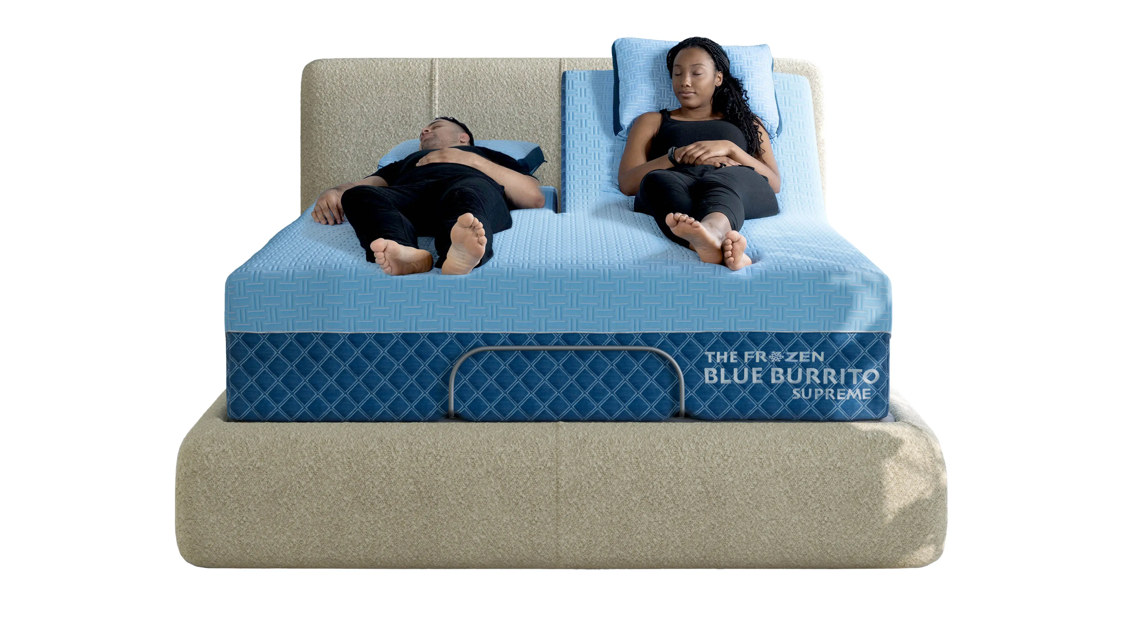 AH-BBFS-130FK Frozen Blue Burrito Supreme Hybrid Split-Head King Mattress-3