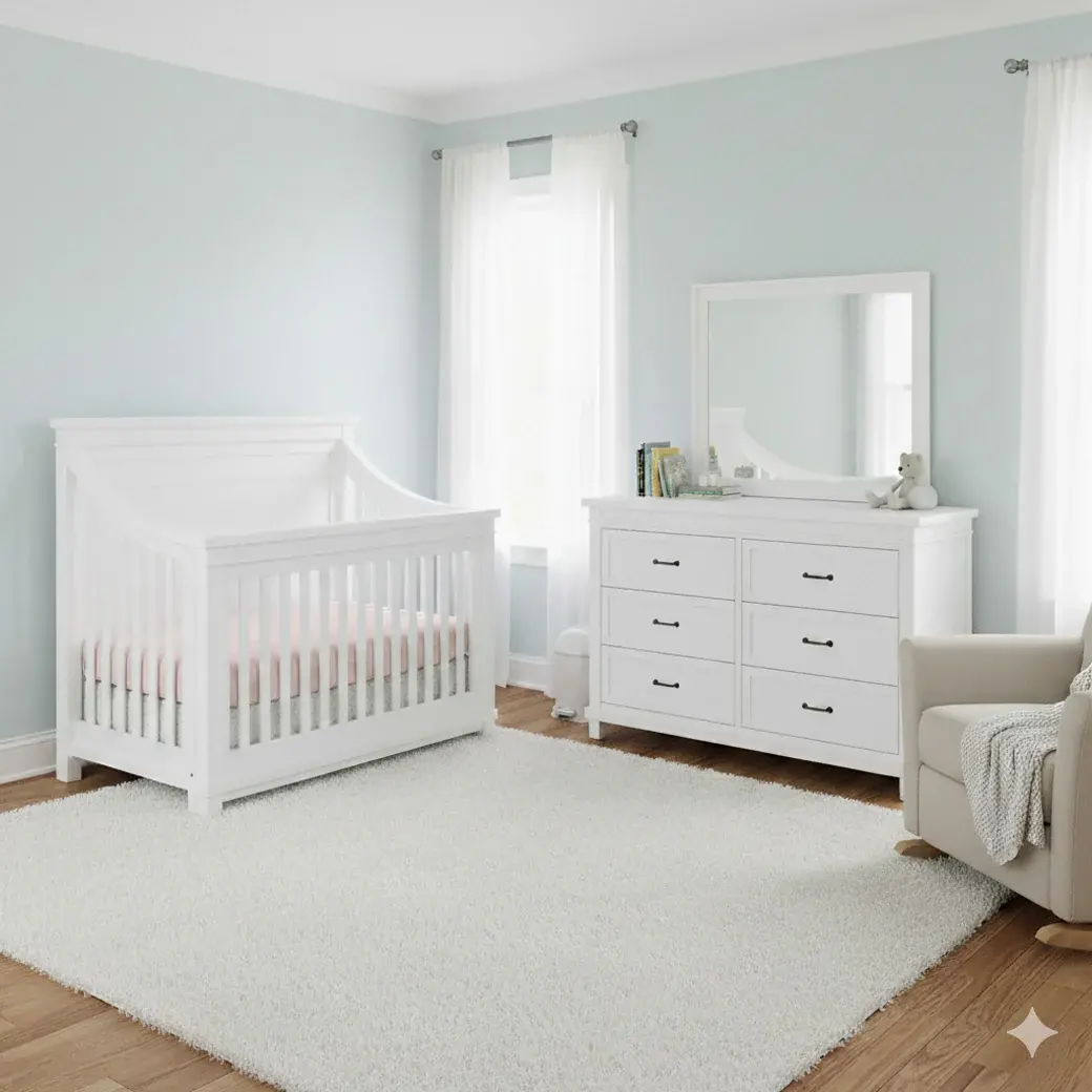 Rowan White Convertible Crib-2