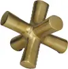Gold Aluminum Metal Abstract Jack Decoration