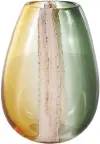 Green and Yellow Glass Vase