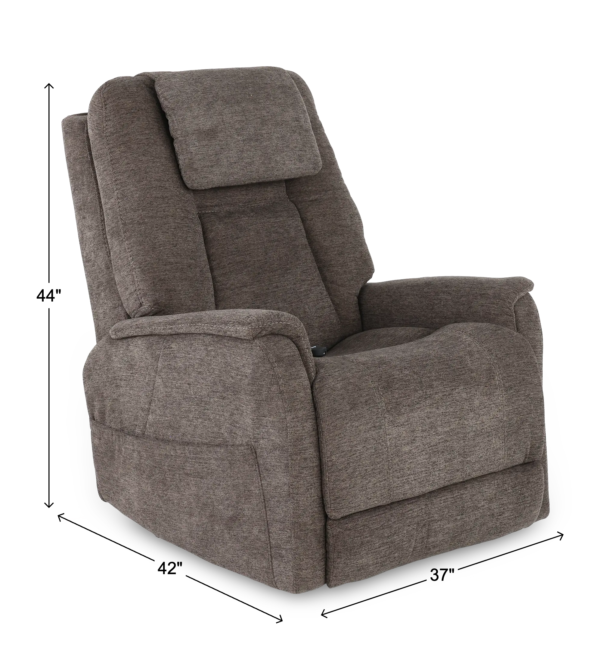 Zecliner 3+ Brown Power Lift Recliner with Heat and Massage-3