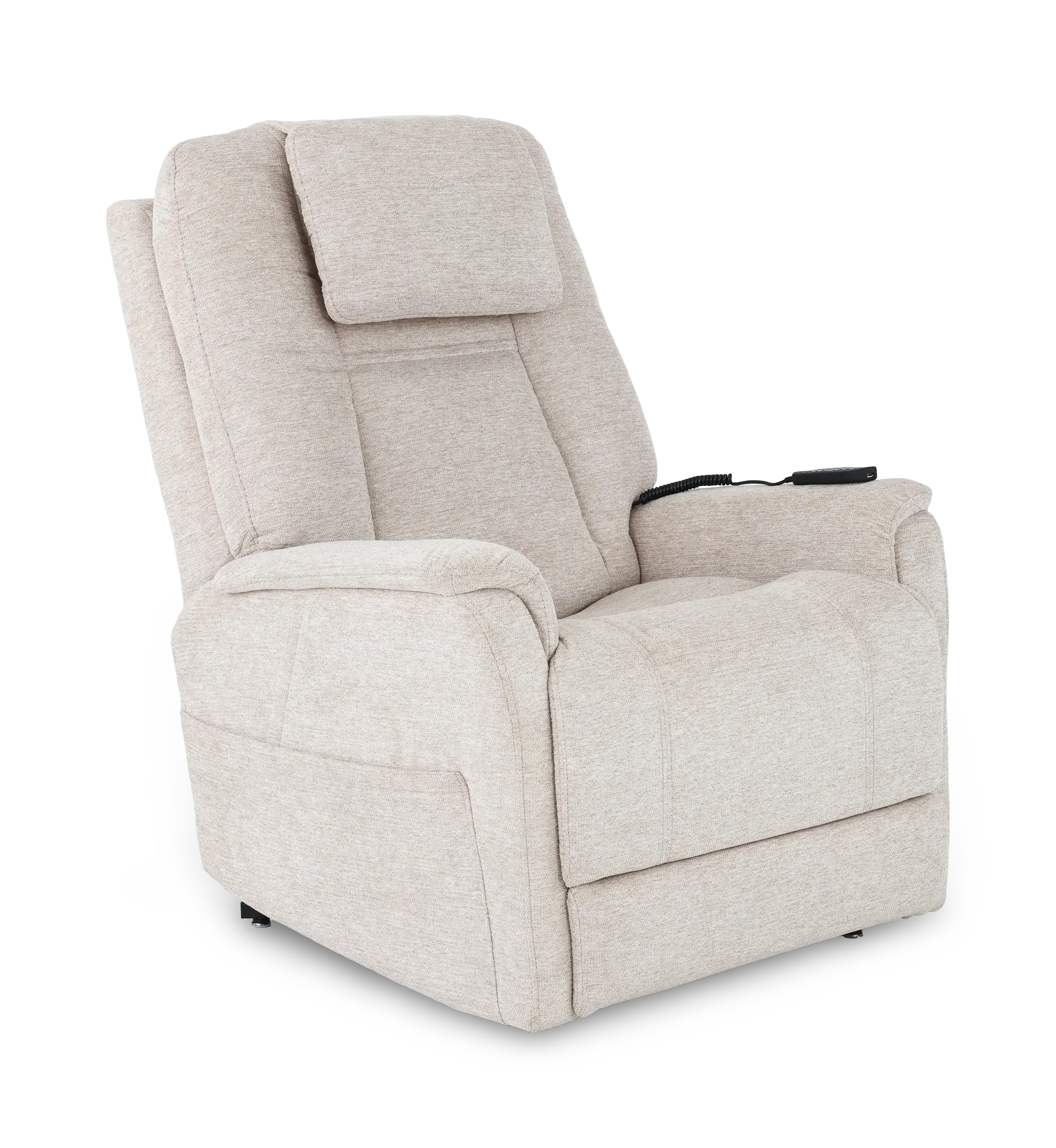 Zecliner 3+ Cream Power Lift Recliner with Heat and Massage-1
