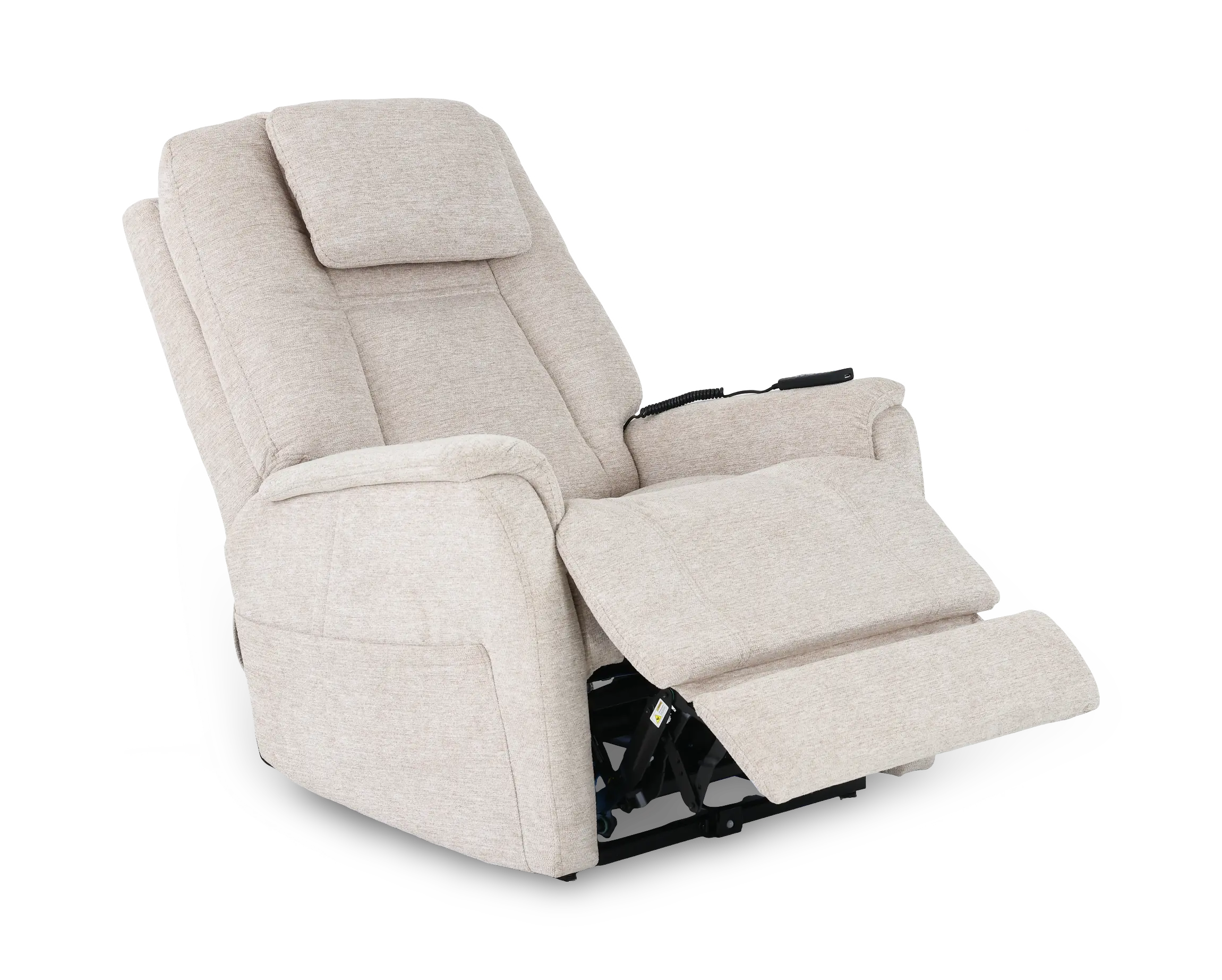 Zecliner 3+ Cream Power Lift Recliner with Heat and Massage-5