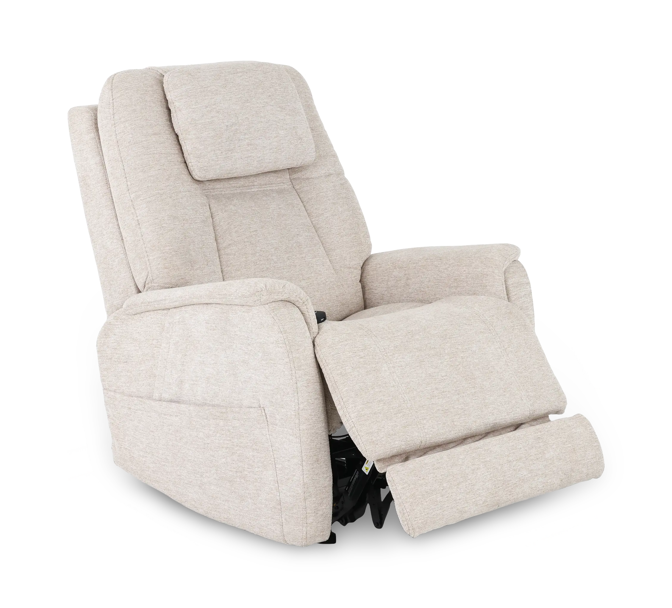 Zecliner 3+ Cream Power Rocker Recliner with Heat and Massage-5
