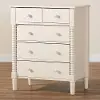 258-14247-RCW Welsh Ivory Spindle Wood 5-Drawer Chest