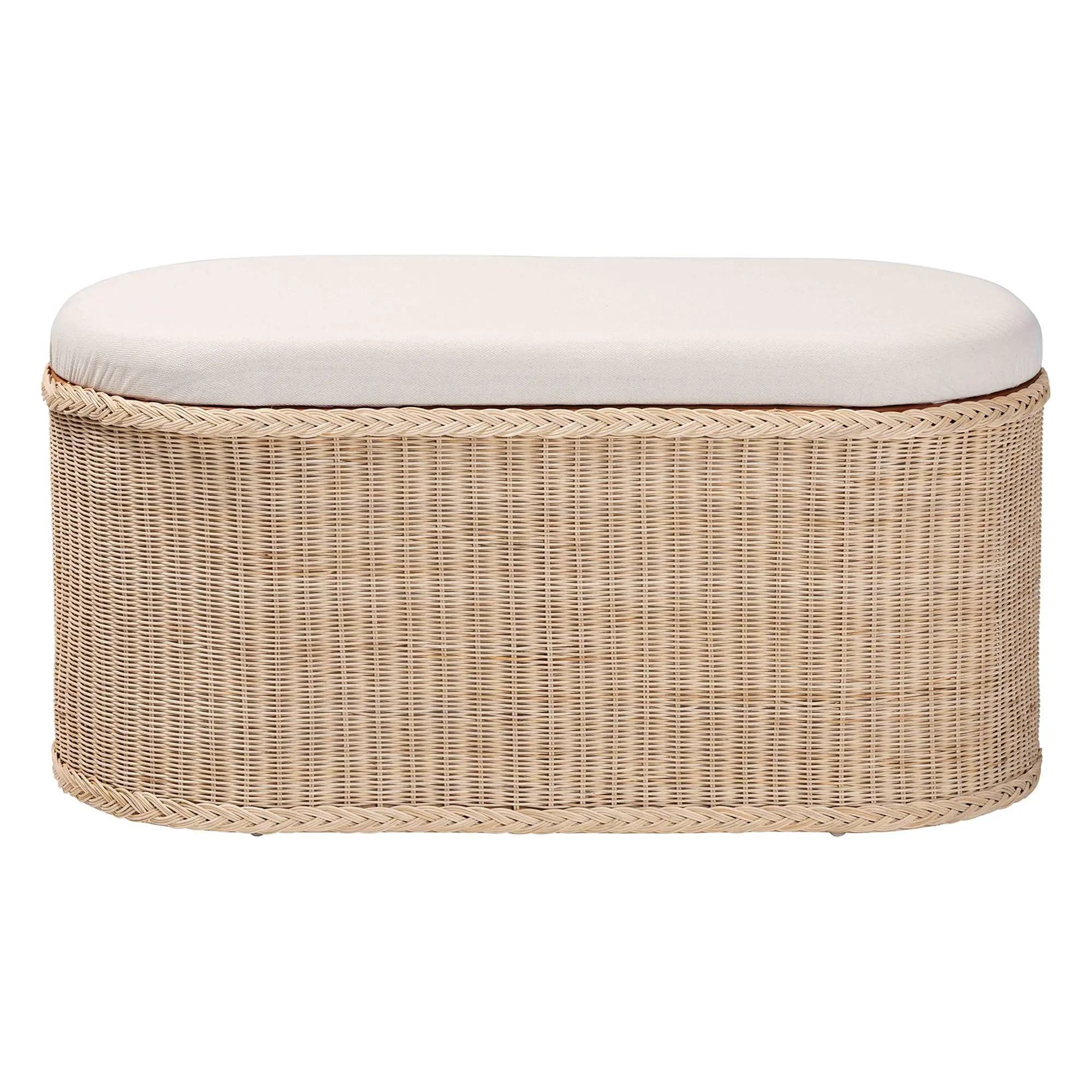 259-14274-RCW Baird Natural Rattan Oval Storage Bench-1