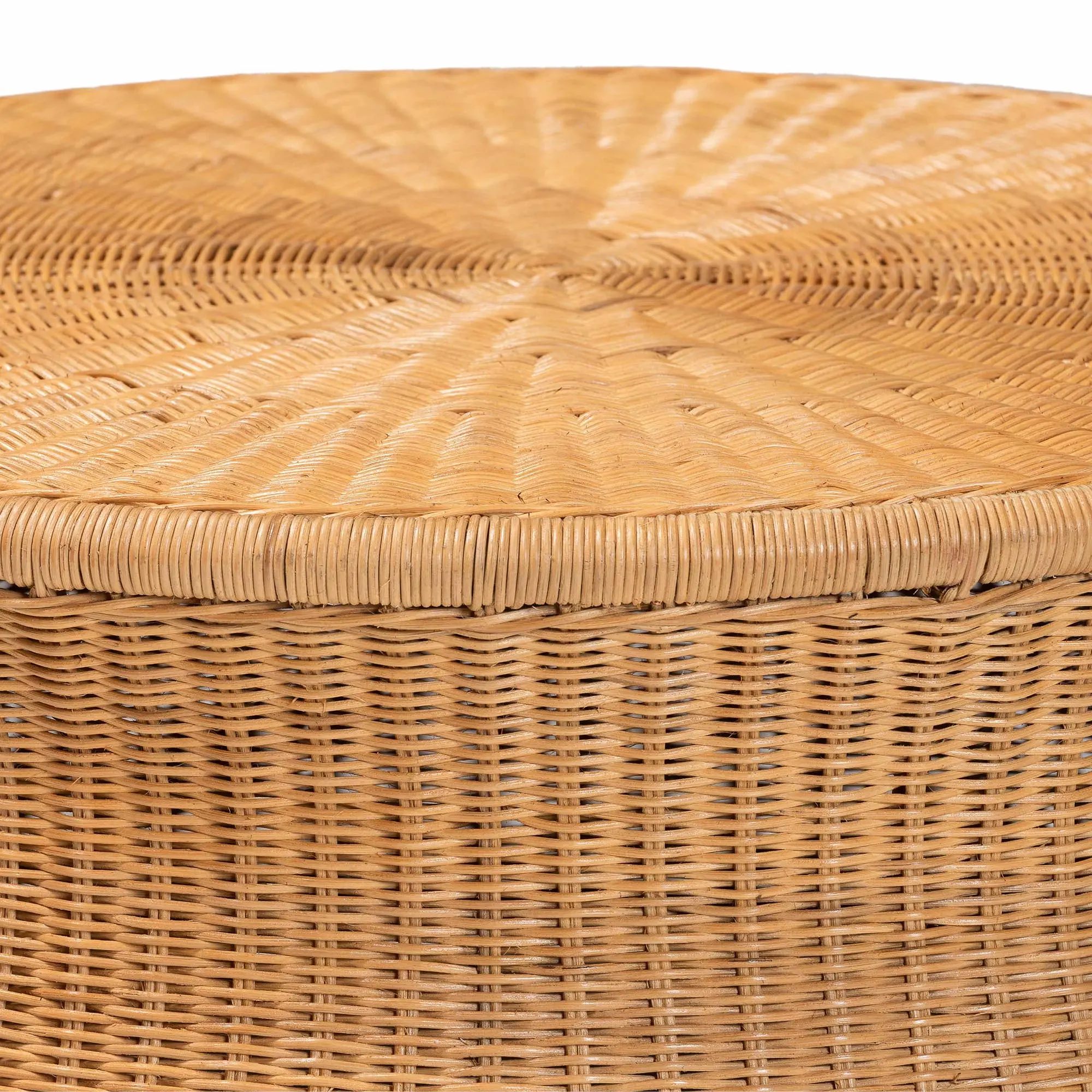 259-14164-RCW Caroline Light Honey Rattan Round Coffee Table-4