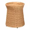 259-14163-RCW Caroline Light Honey Round Natural Rattan End Table