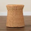 259-14163-RCW Caroline Light Honey Round Natural Rattan End Table