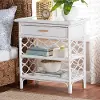 259-14194-RCW Akane White Rattan Nightstand