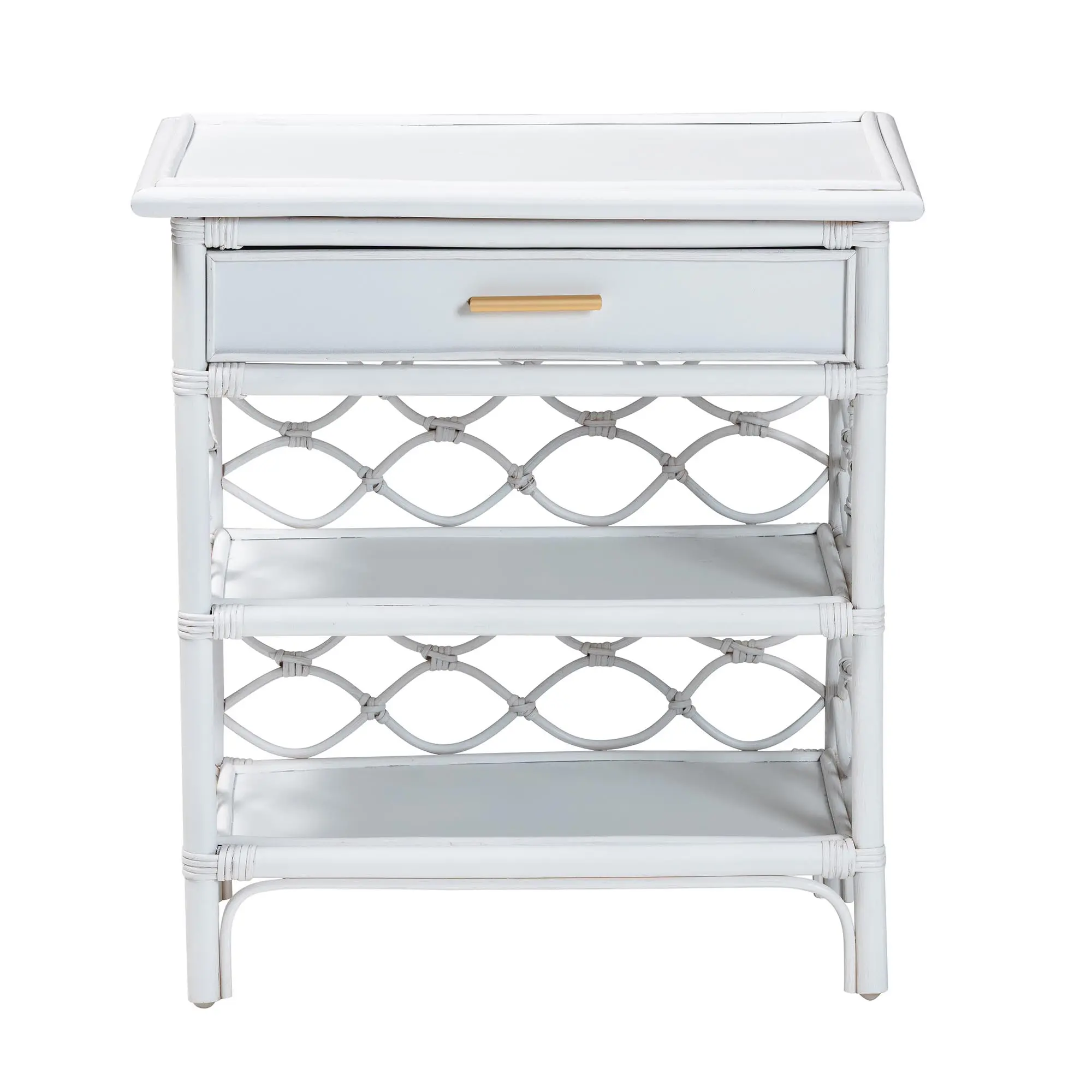 259-14194-RCW Akane White Rattan Nightstand-1