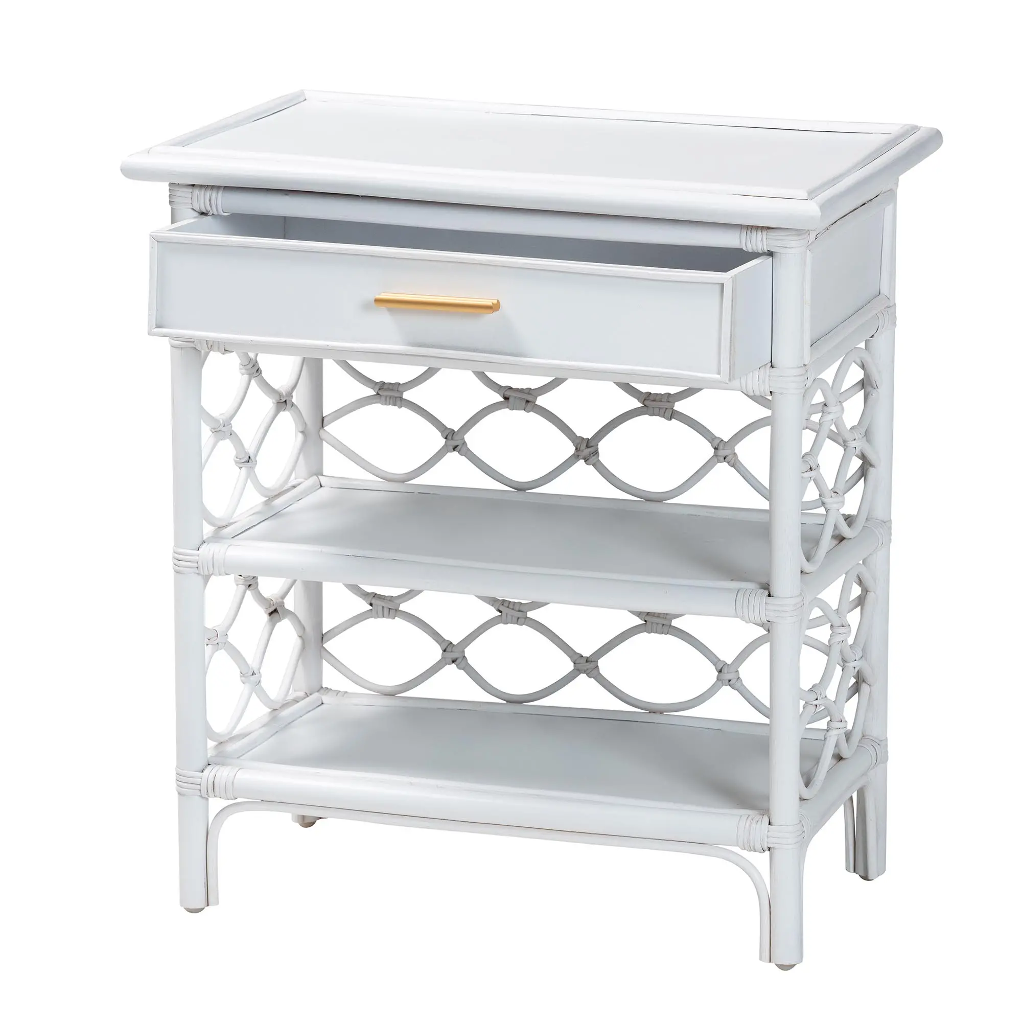 259-14194-RCW Akane White Rattan Nightstand-4