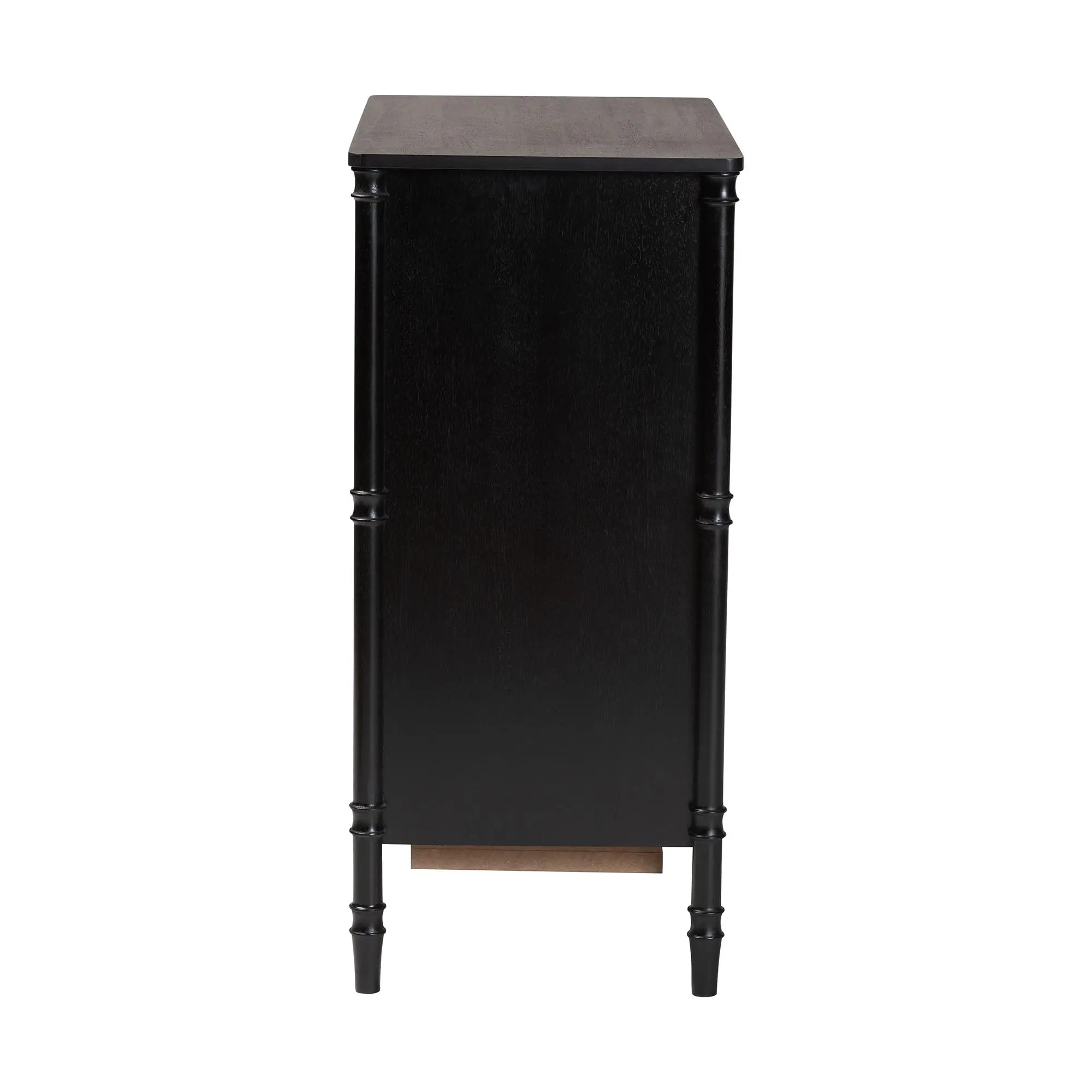 260-14263-RCW Marisela Black Wood Chest of Drawers-5