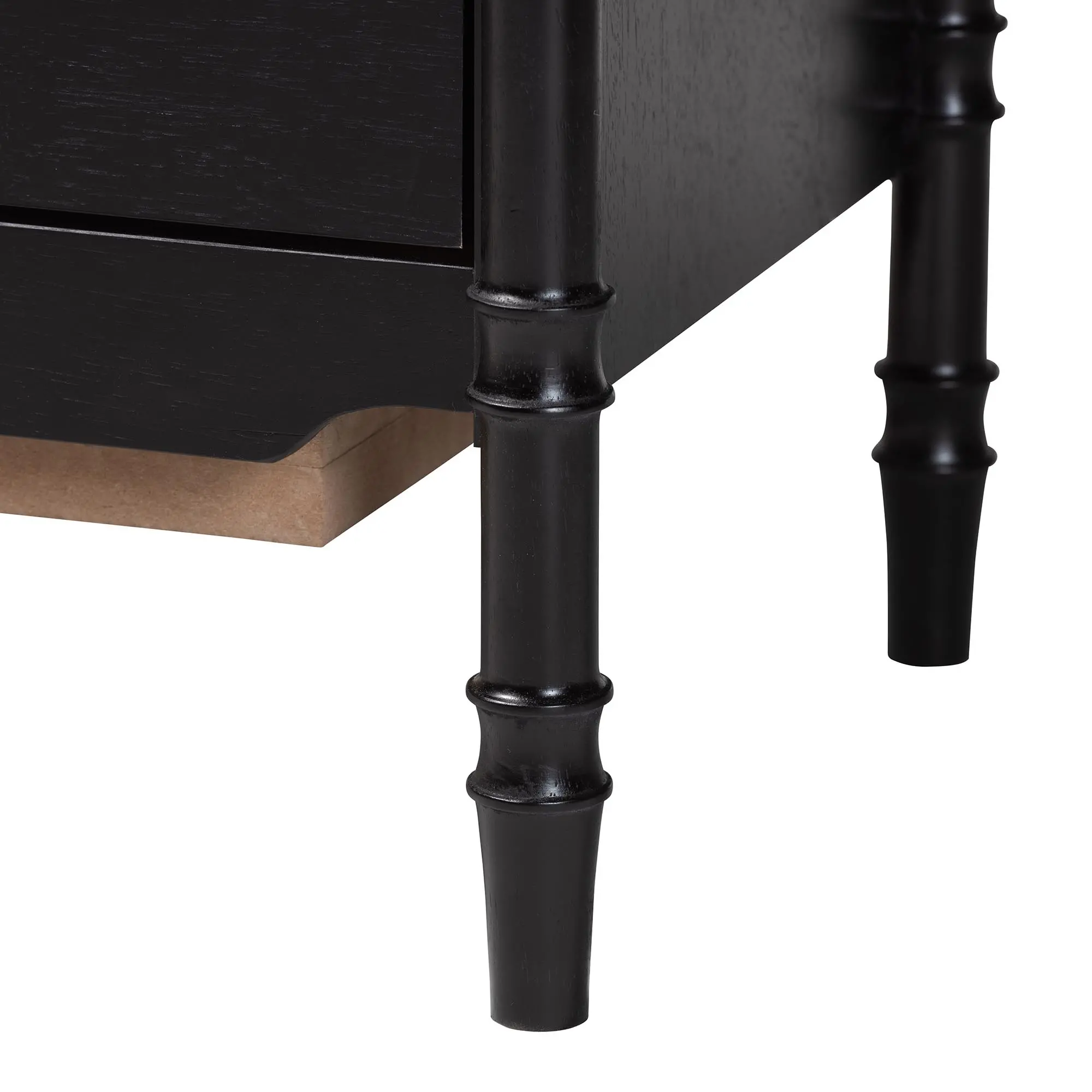 260-14263-RCW Marisela Black Wood Chest of Drawers-7