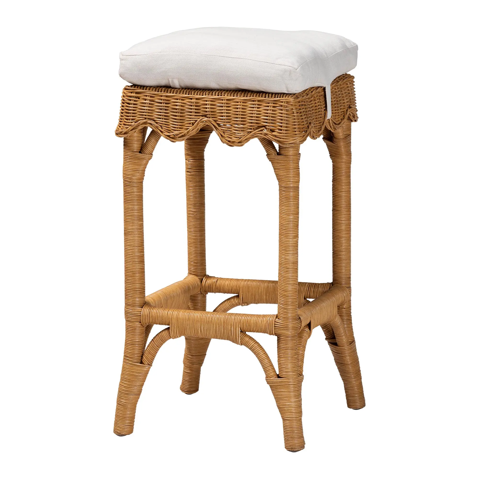 252-13664-RCW Maya Scallop Honey Rattan Bar Stool-1