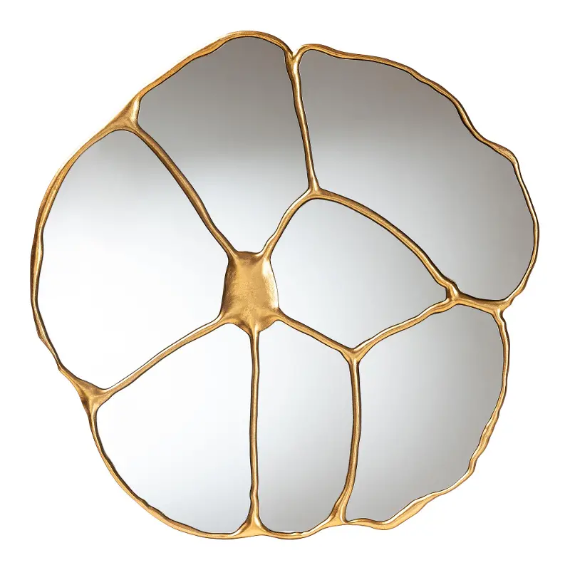 Novia Antique Goldleaf Flower Wall Mirror