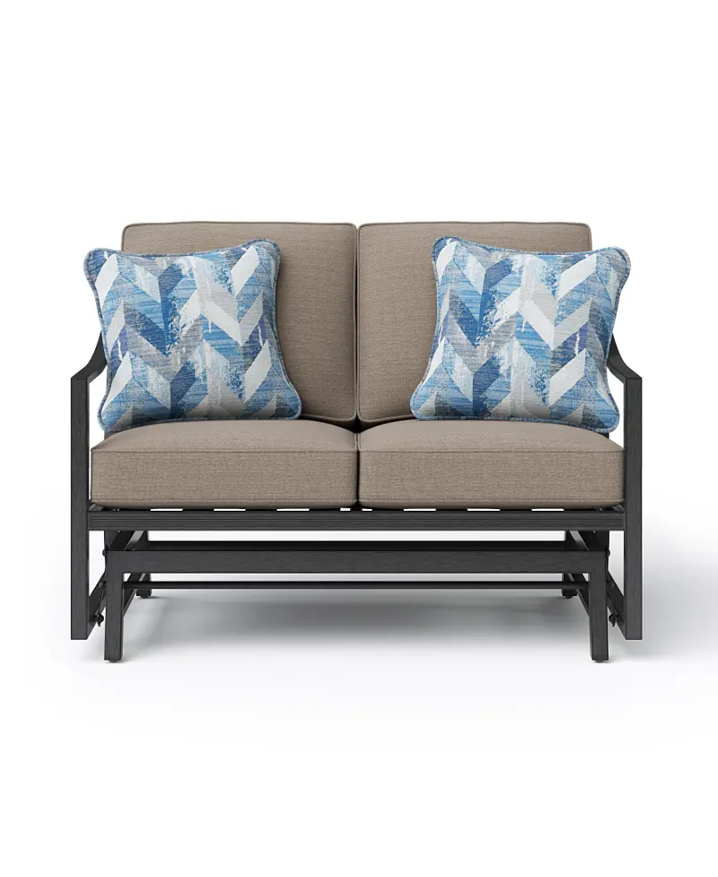 Dover Brown Patio Glider Loveseat