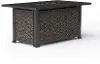 KIT/DOVER,40X72,FPBAR Dover Black Patio Dining Fire Table