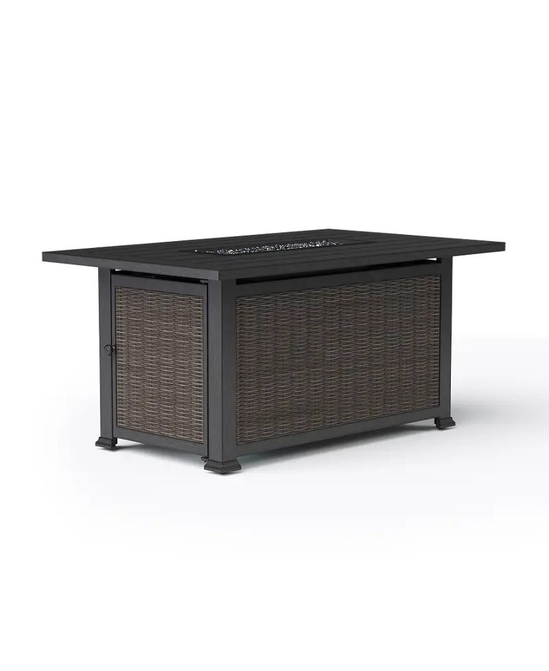 Dover Black Patio Dining Fire Table