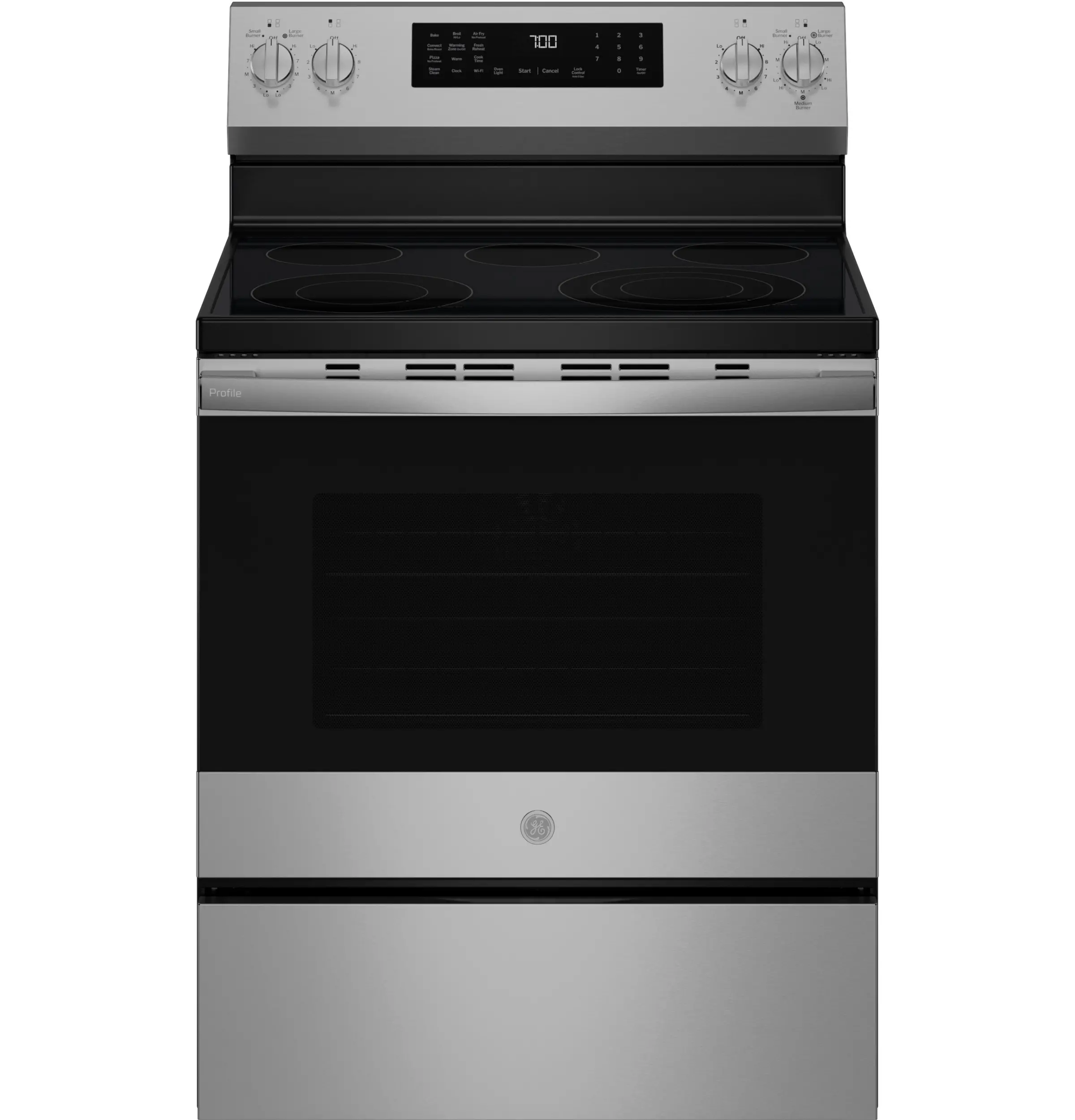 PRF700AYFS GE Profile 5.3 Cu Ft Single Oven Electric Range - Stainless Steel-1