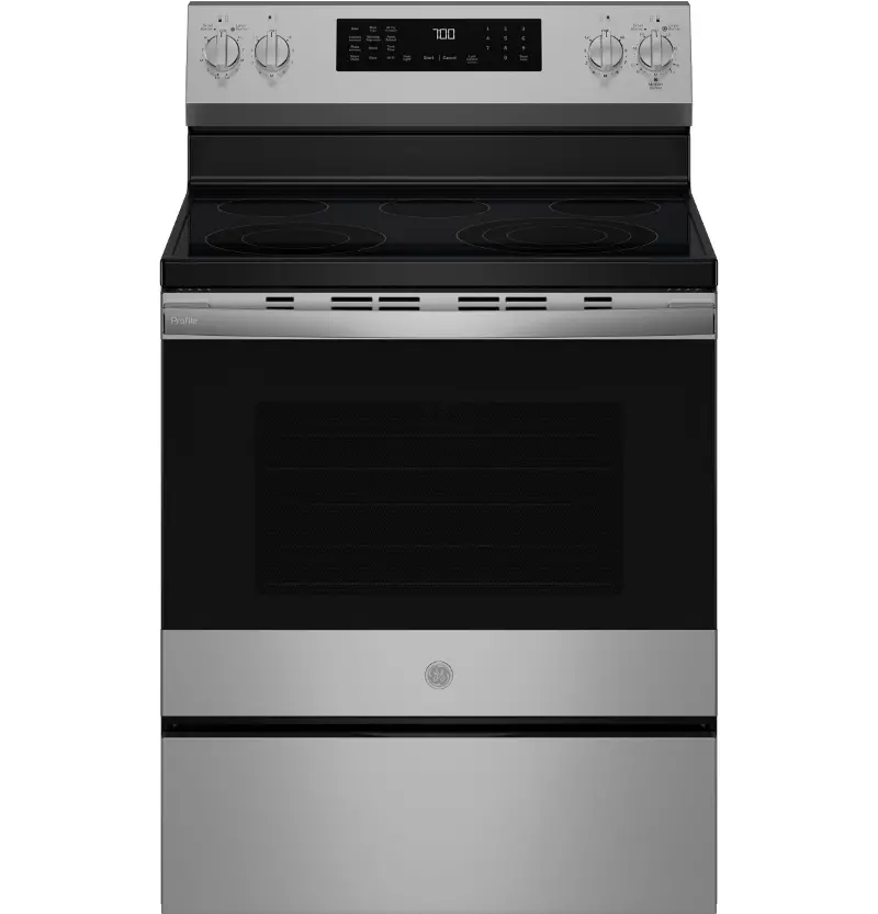 GE Profile 5.3 Cu Ft Single Oven Electric Range - Stainless Steel