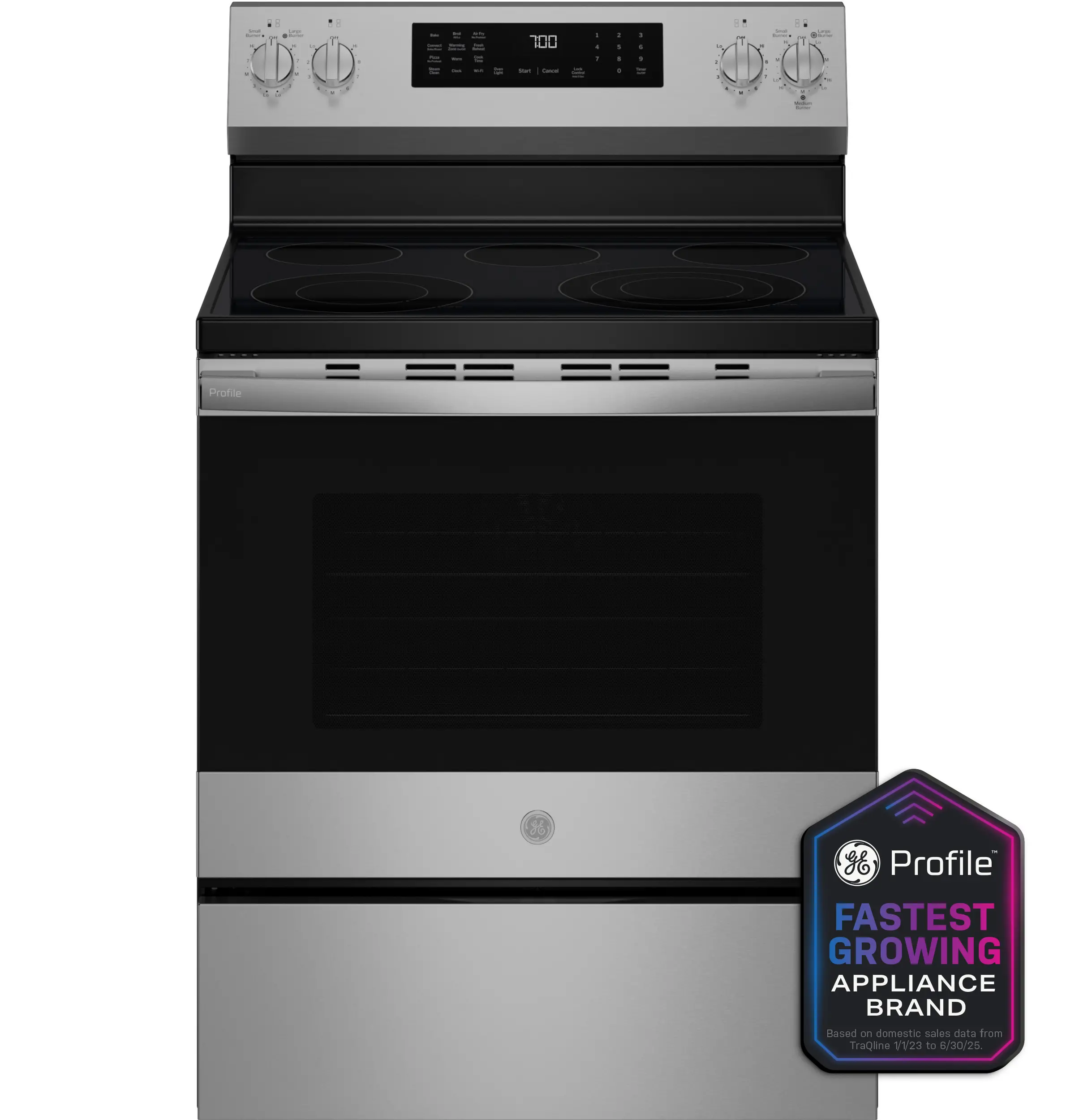PRF700AYFS GE Profile 5.3 Cu Ft Single Oven Electric Range - Stainless Steel-2