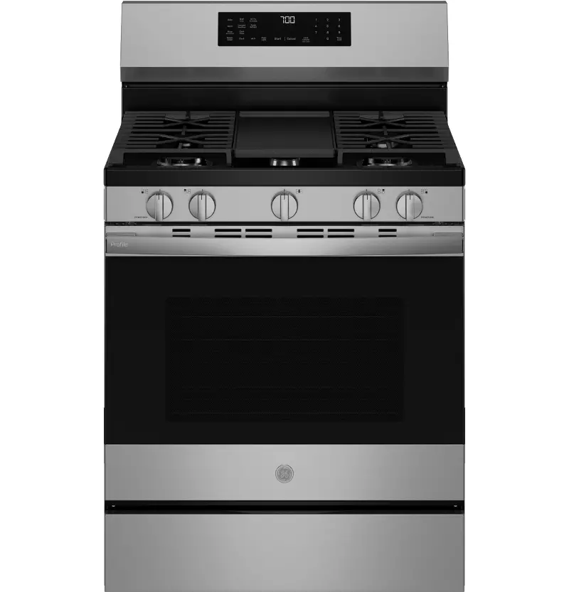 GE Profile Smart 5.3 Cu Ft Single Oven Gas Range - Stainless Steel
