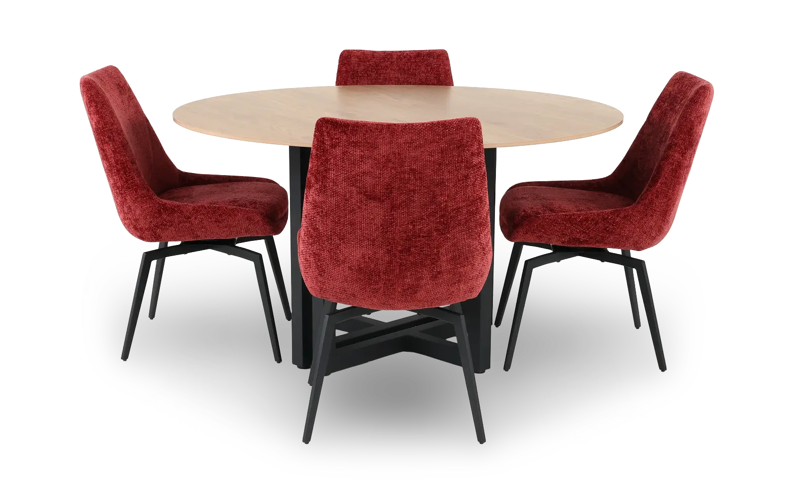 KIT/CADE-4SC-CHERRY-CHR Cade Cherry Red 5-Piece Dining Table Set-4
