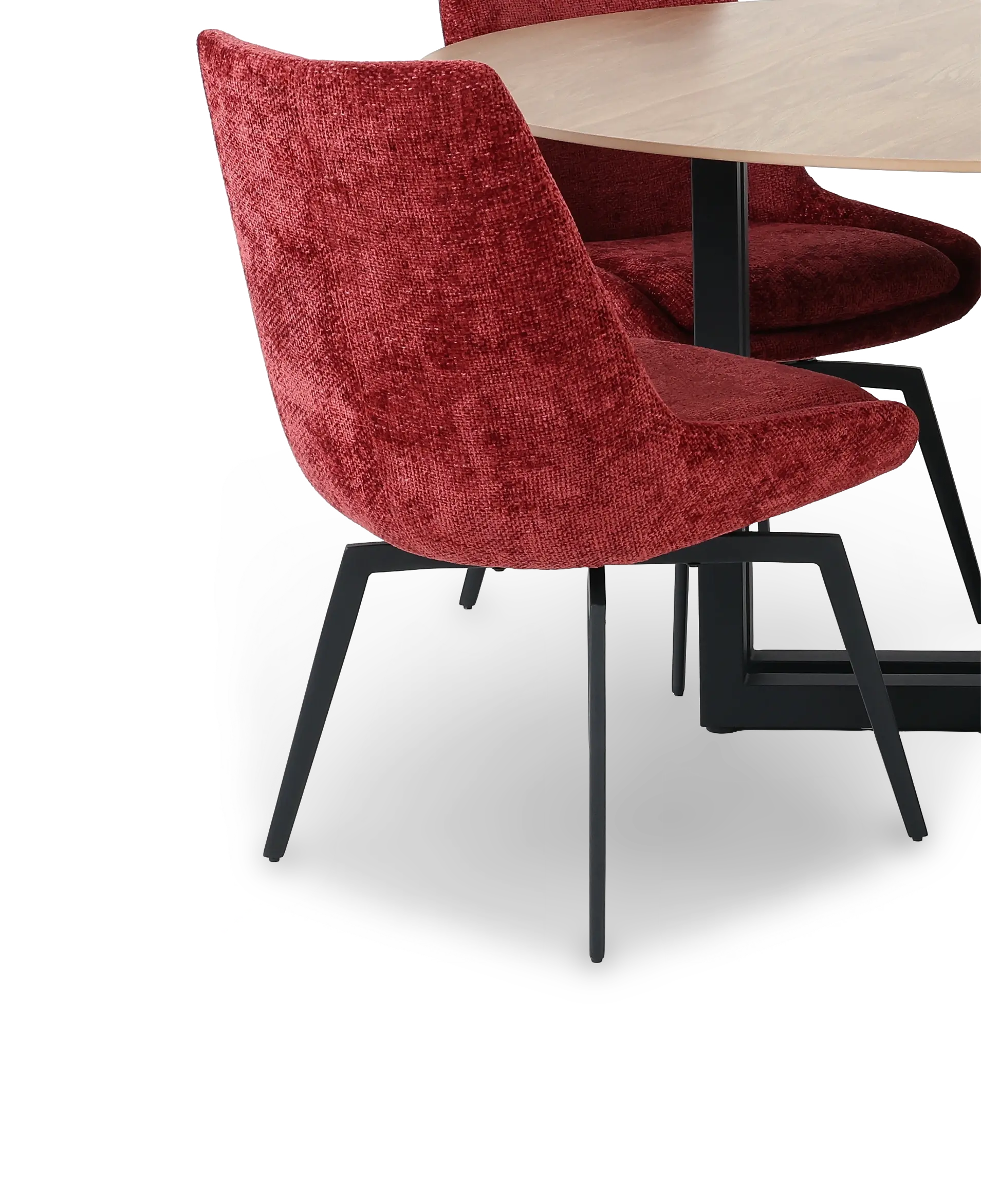 KIT/CADE-4SC-CHERRY-CHR Cade Cherry Red 5-Piece Dining Table Set-6