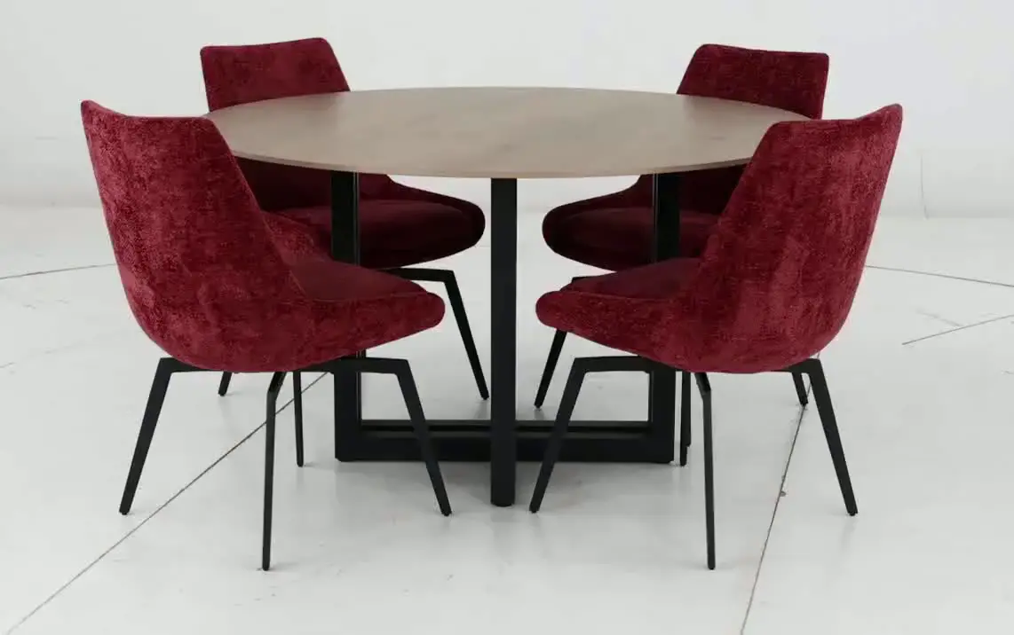KIT/CADE-4SC-CHERRY-CHR Cade Cherry Red 5-Piece Dining Table Set-8
