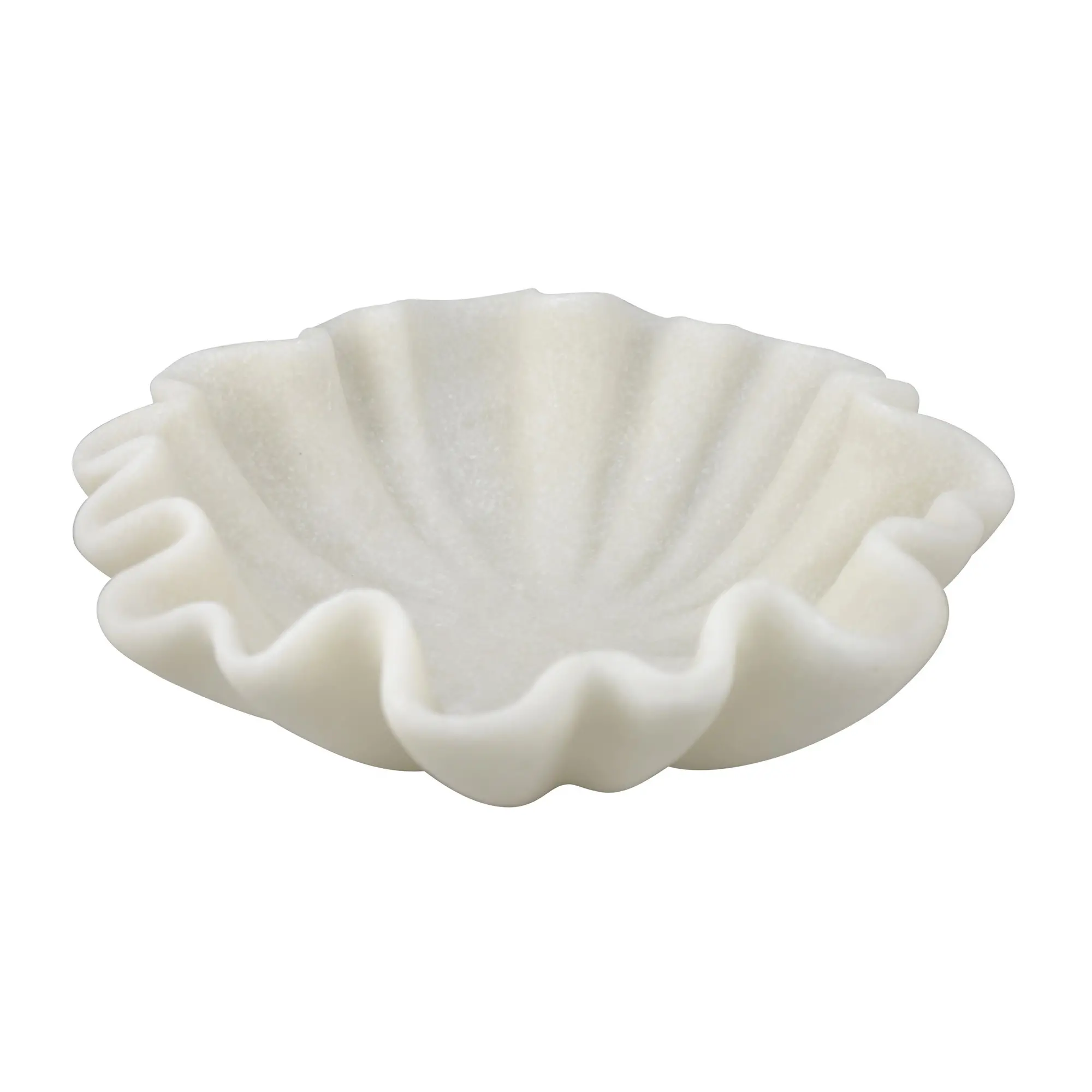 Ivory Scalloped Decorative Bowl-1
